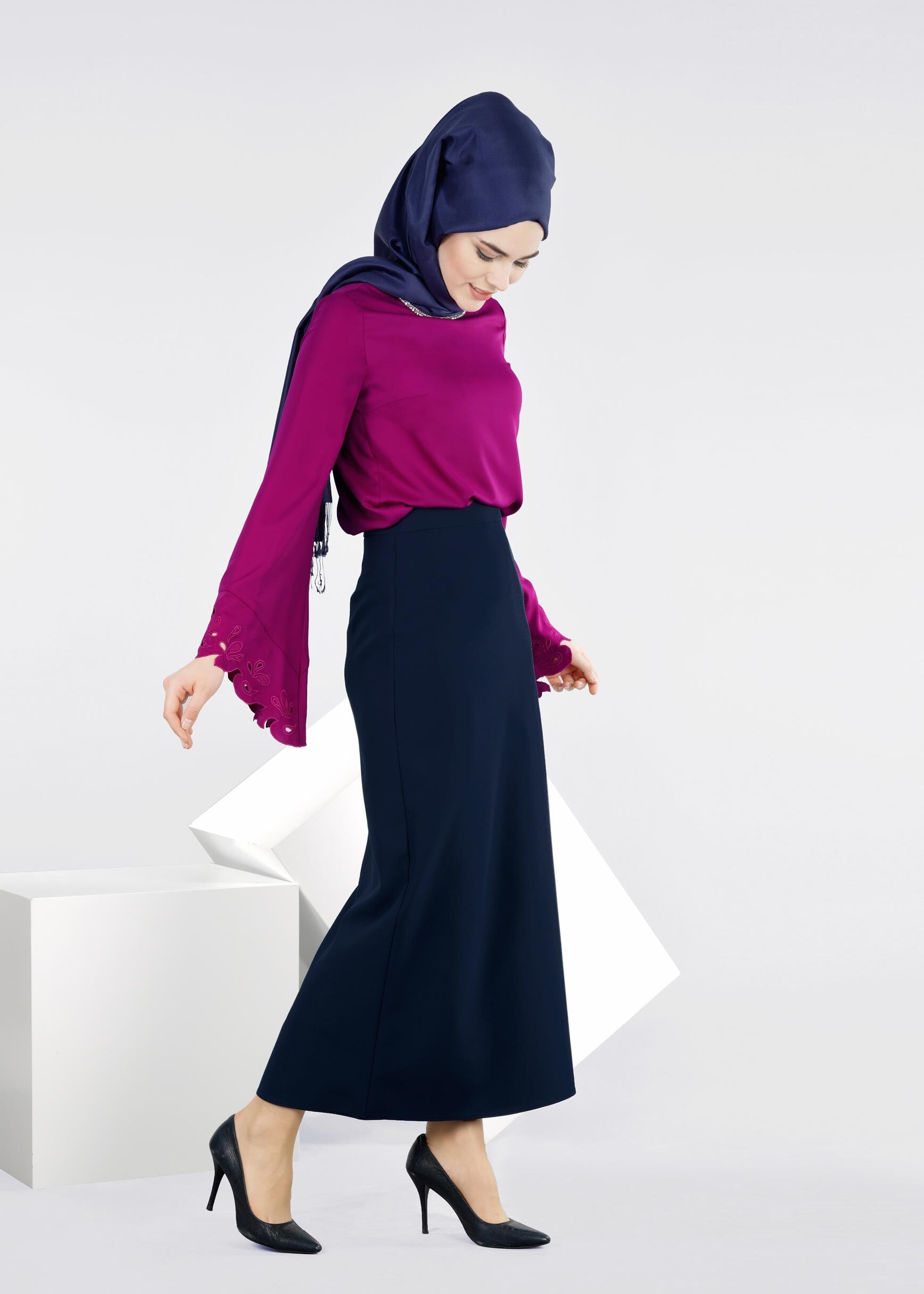 Tesettür giyim LACİVERT 6020 ZOOM ETEK 38/48 TEK42