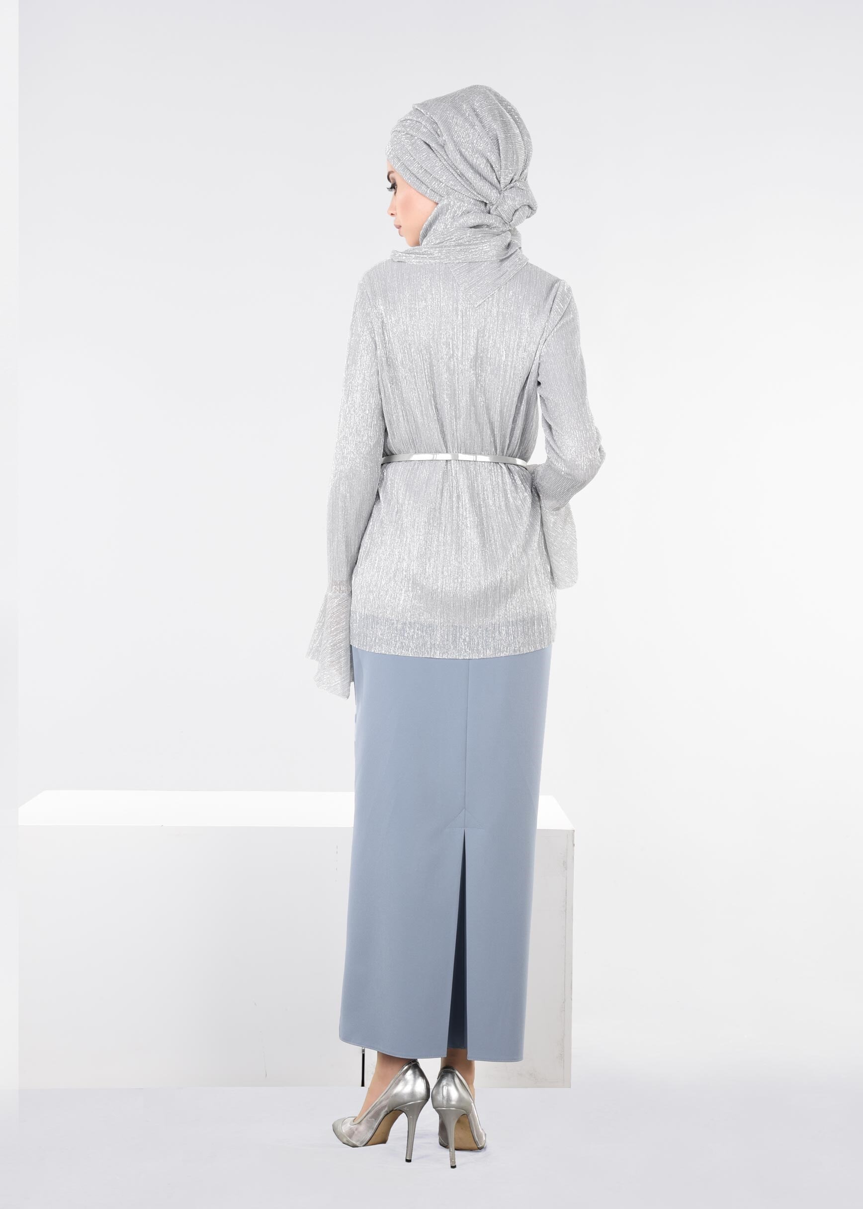 Tesettür giyim MAVİ 6020 ZOOM ETEK 38/48 TEK42