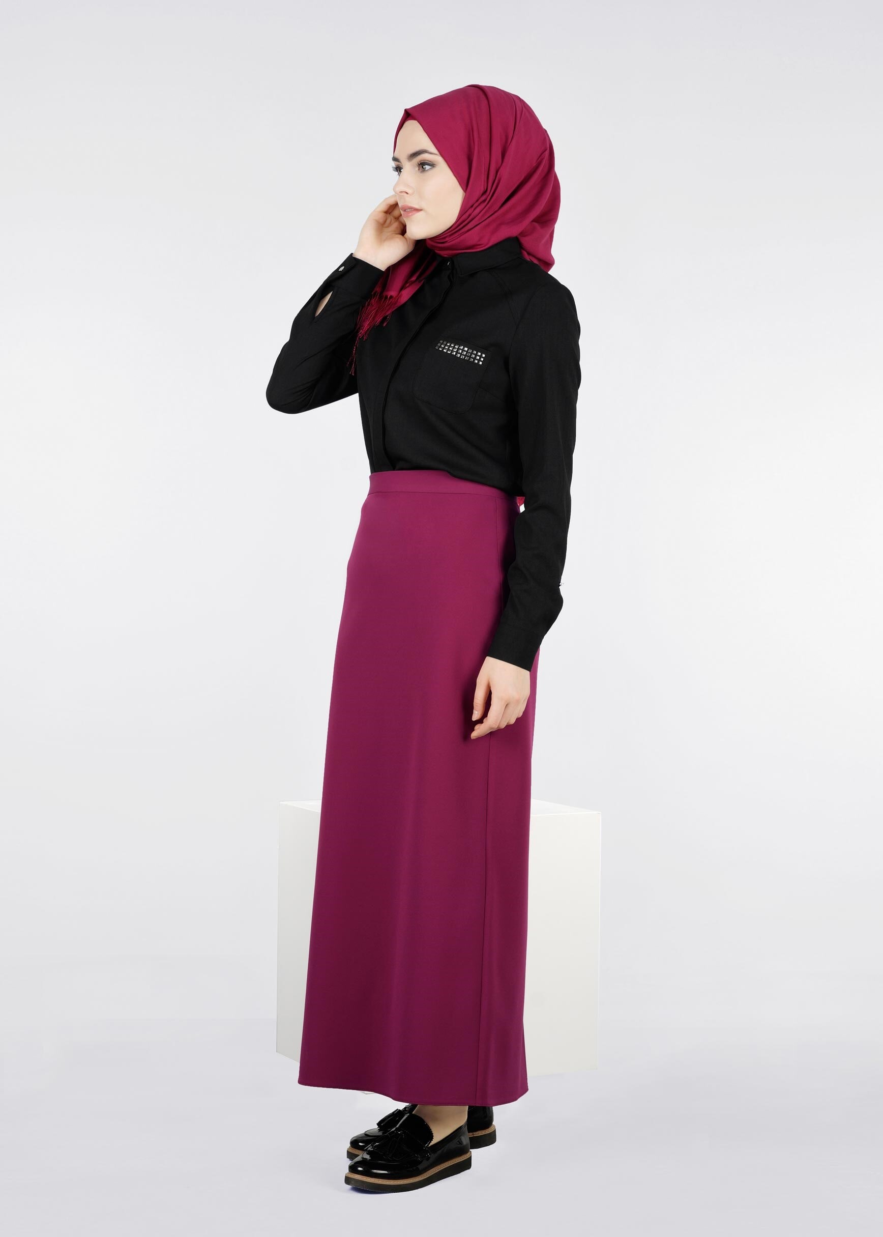 Tesettür giyim MOR 6020 ZOOM ETEK 38/48 TEK42