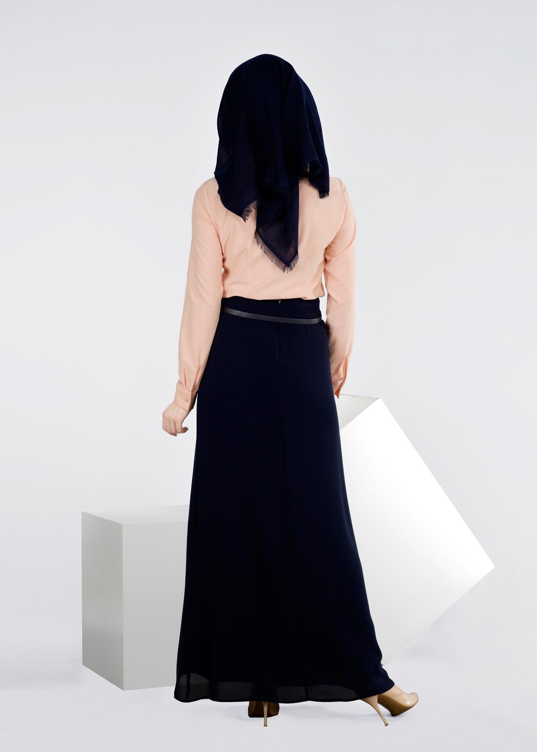 Tesettür giyim LACİVERT 6021 ORLANDO ETEK 38/46 TEK40-42