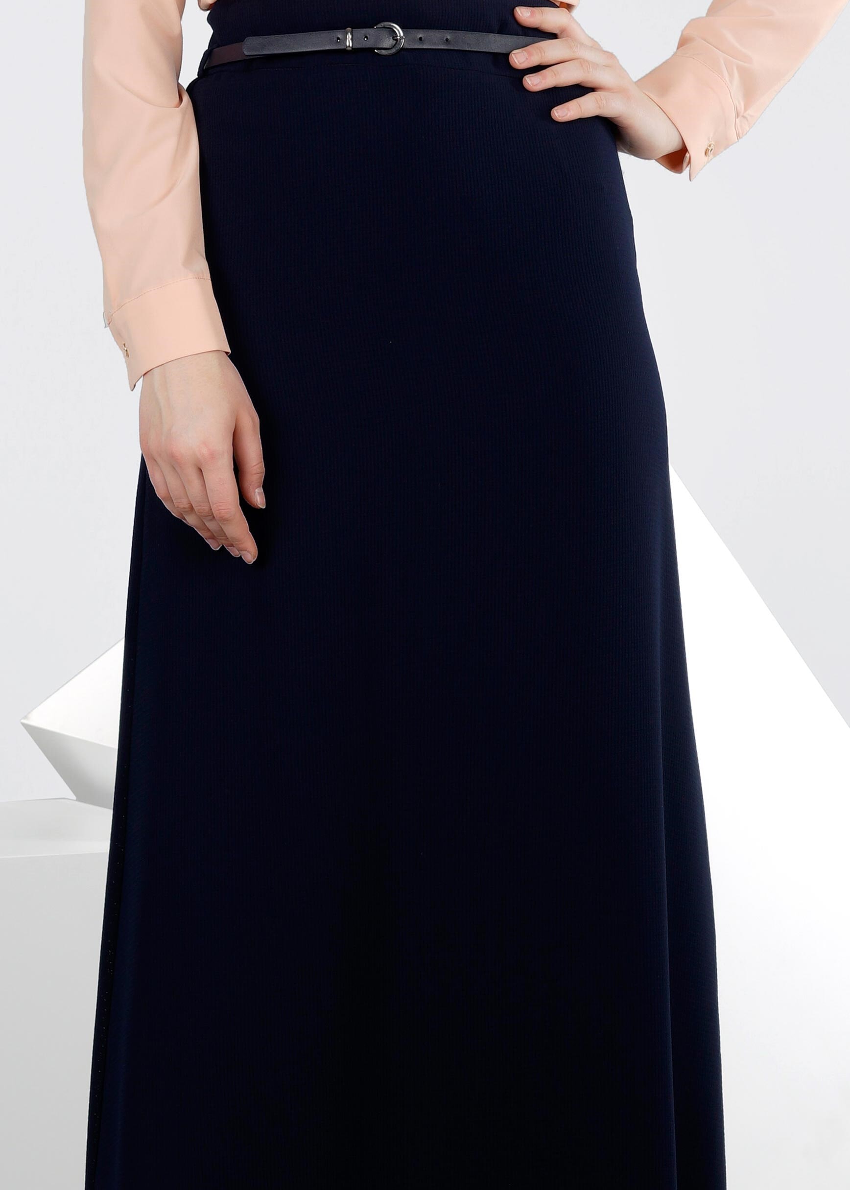 Tesettür giyim LACİVERT 6021 ORLANDO ETEK 38/46 TEK40-42