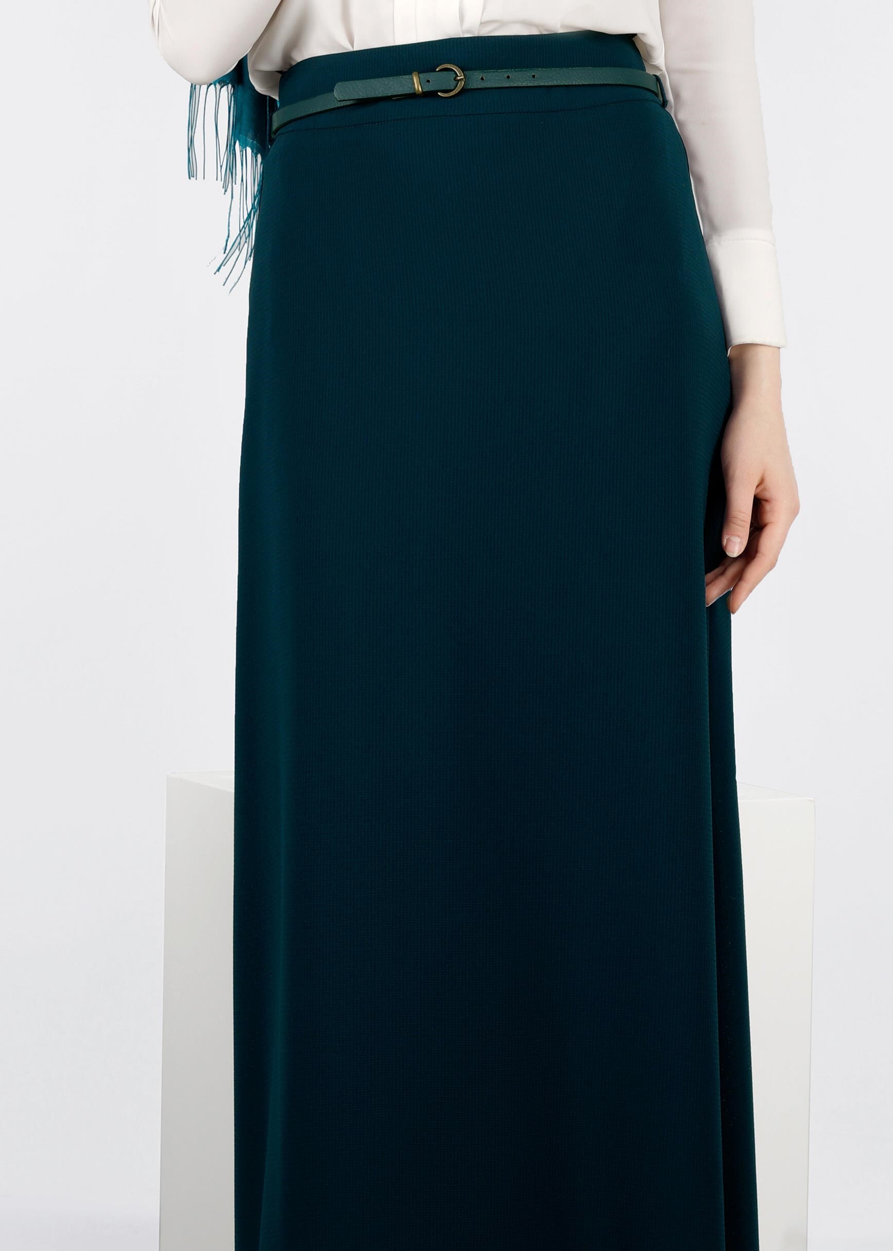 Tesettür giyim YEŞİL 6021 ORLANDO ETEK 38/46 TEK40-42