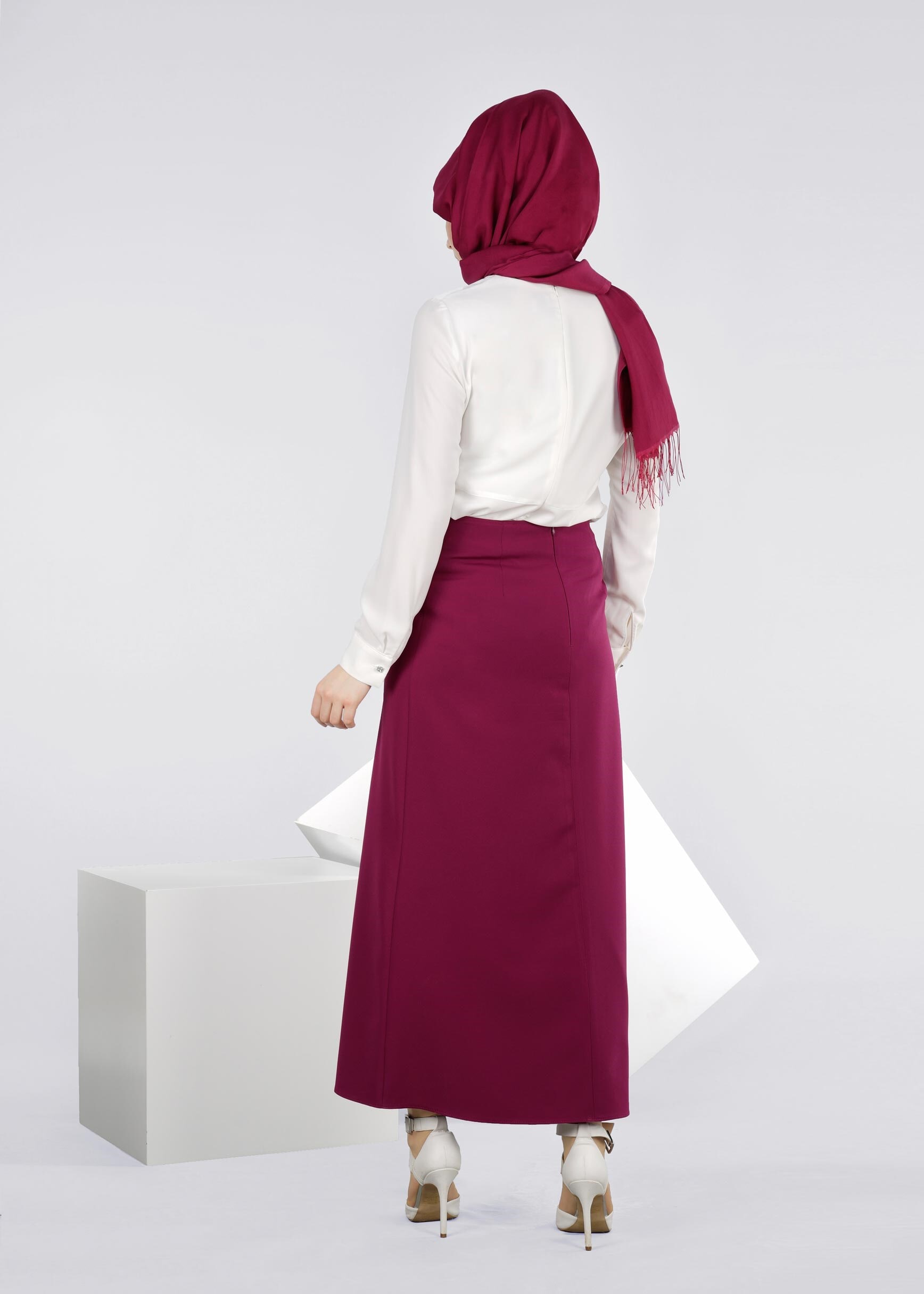 Tesettür giyim MOR 6022 ZADE ETEK 38/46 TEK40