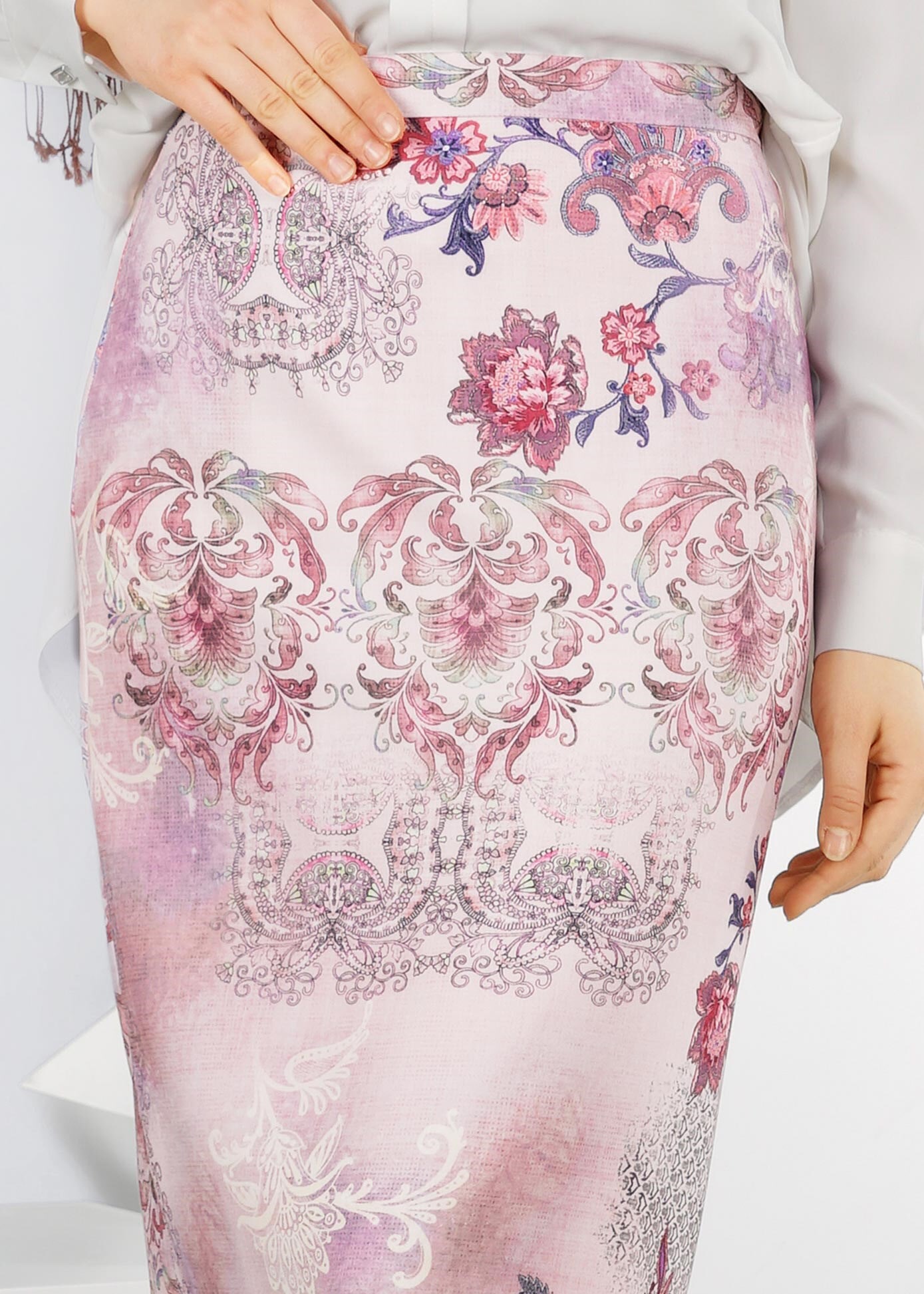 Tesettür giyim PUDRA 6027 DOUBLE 9255 ETEK 38/46