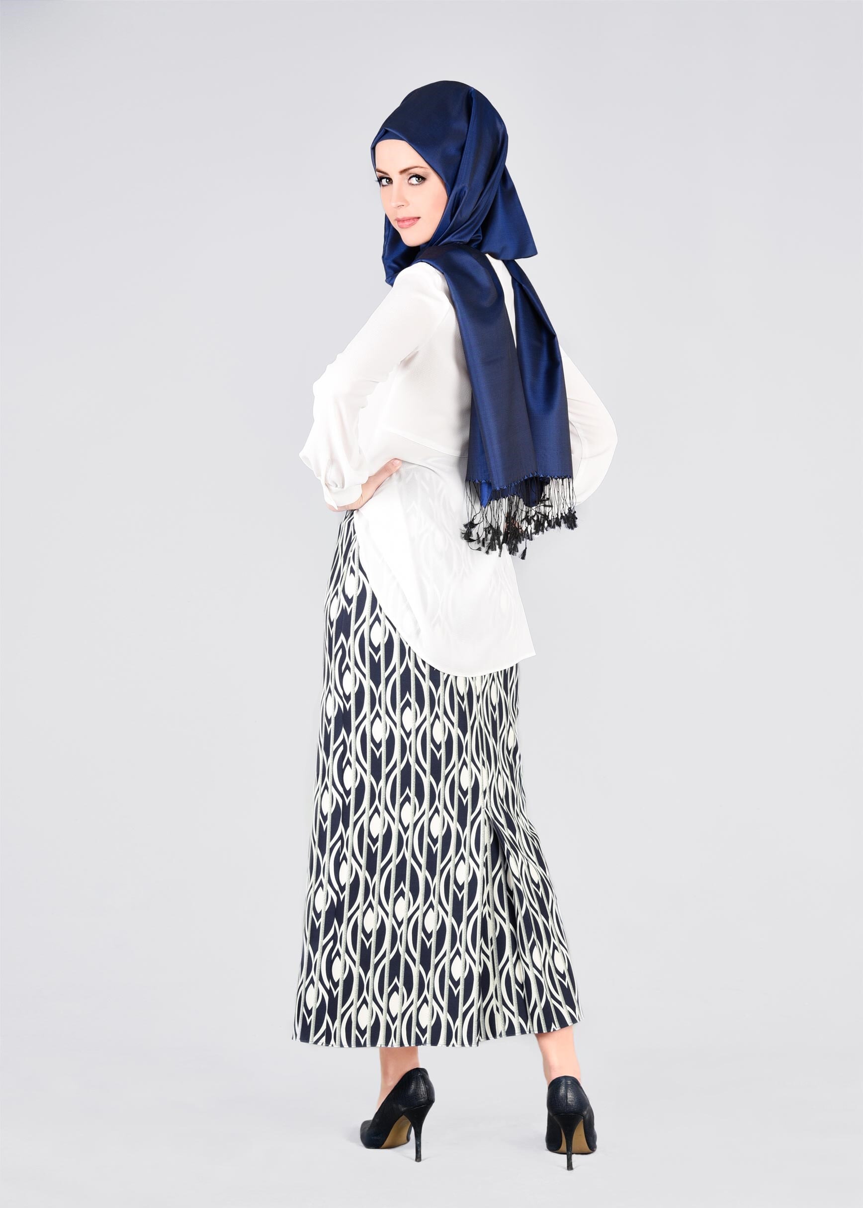 Tesettür giyim LACİVERT 6028 POWER 2127 ETEK 38/48 TEK40