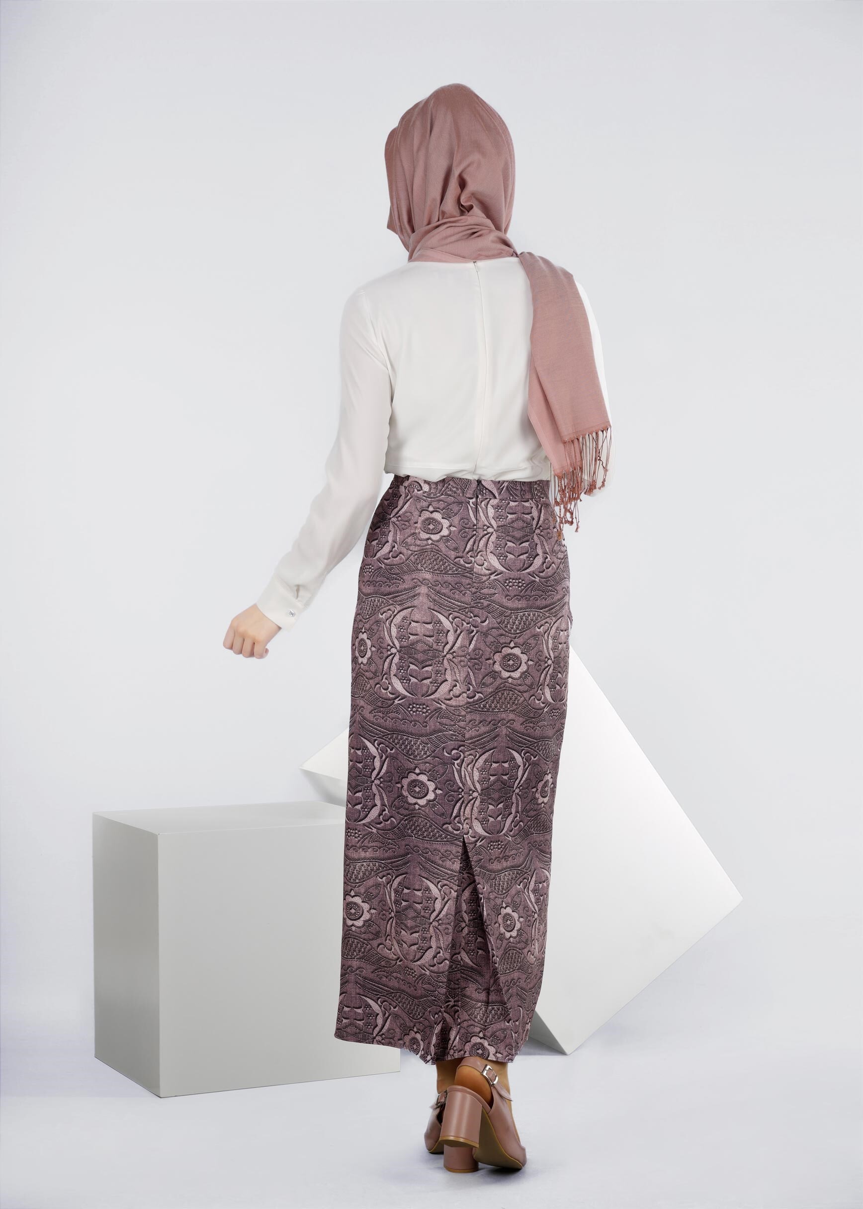 Tesettür giyim MÜRDÜM 6030 SEDEF 9845 ETEK 38/44