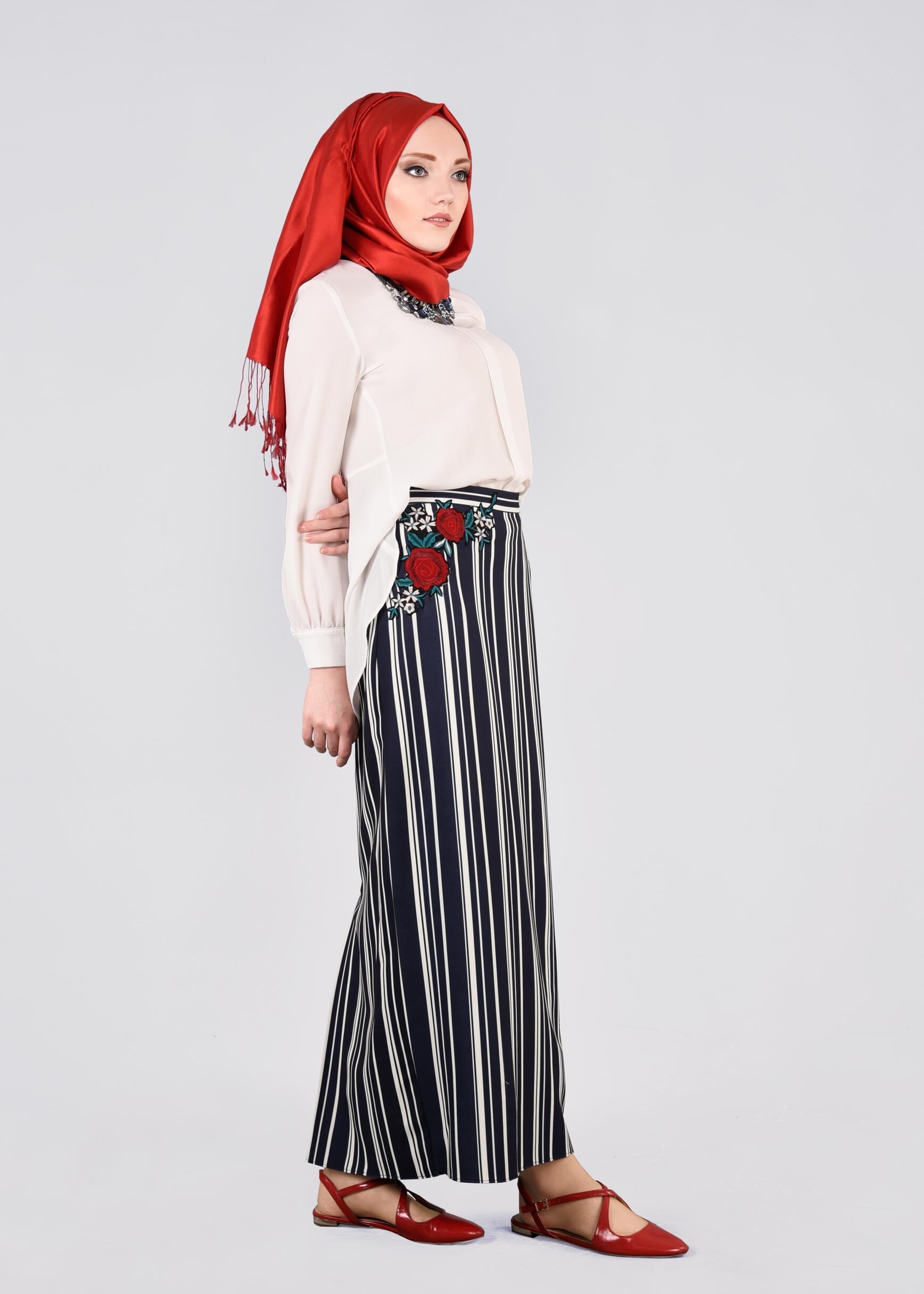 Tesettür giyim LACİVERT 6031 POWER 2024 ETEK 38/46 TEK40