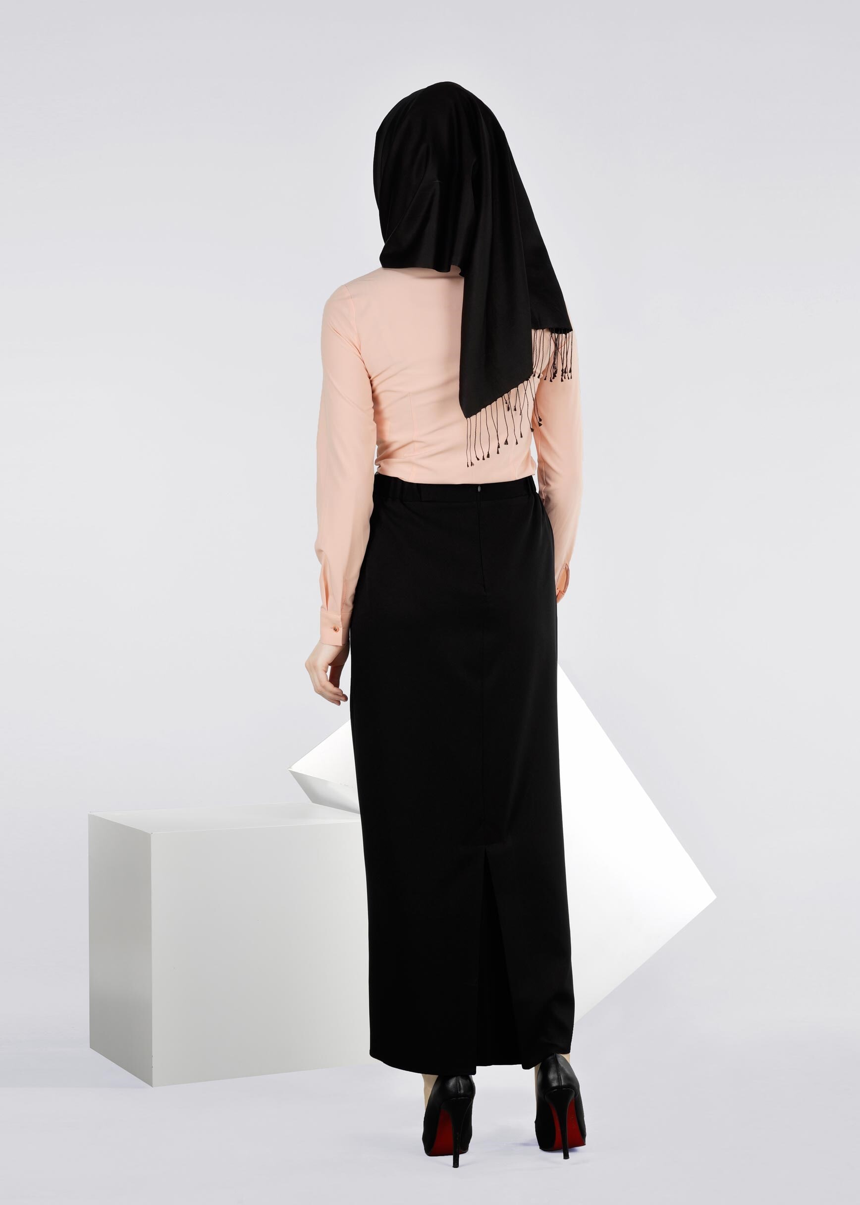 Tesettür giyim SİYAH 6032 ZADE ETEK 38/44