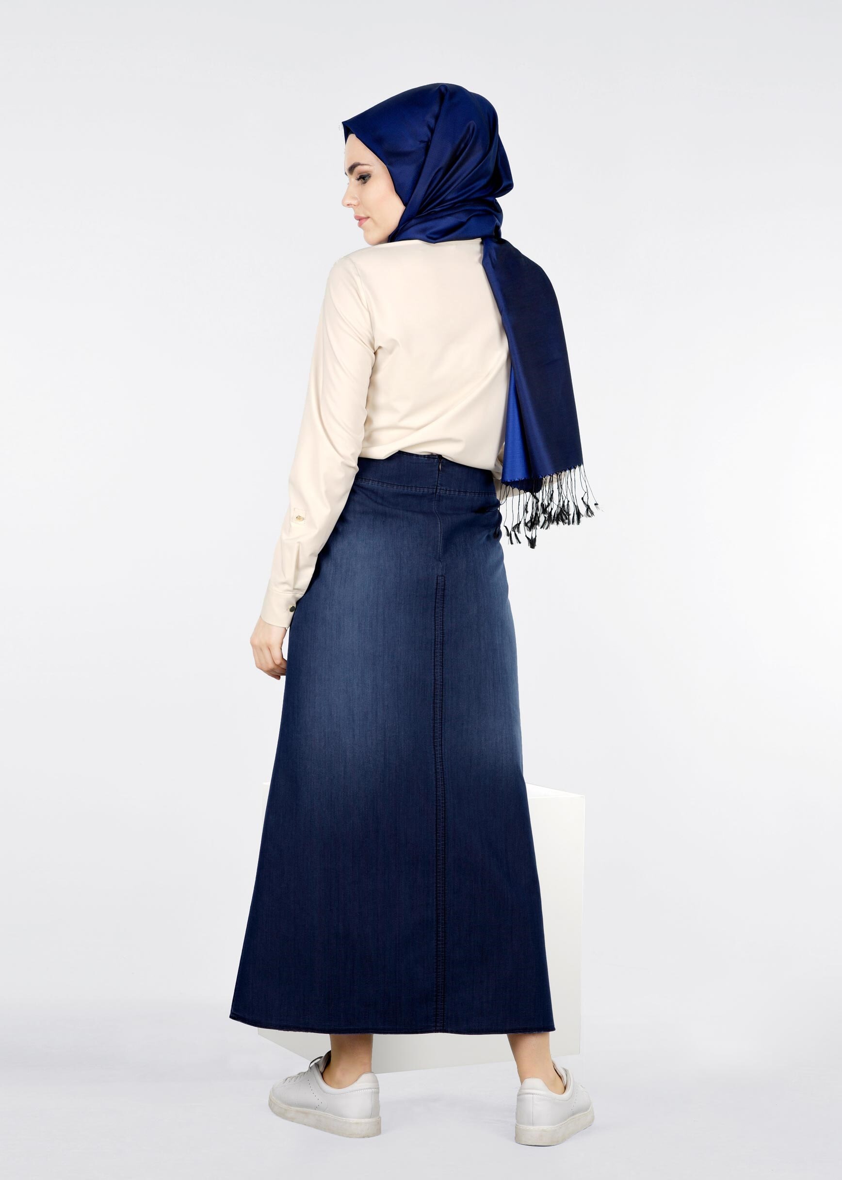 Tesettür giyim LACİVERT 6033 DALLAS ETEK 40/48