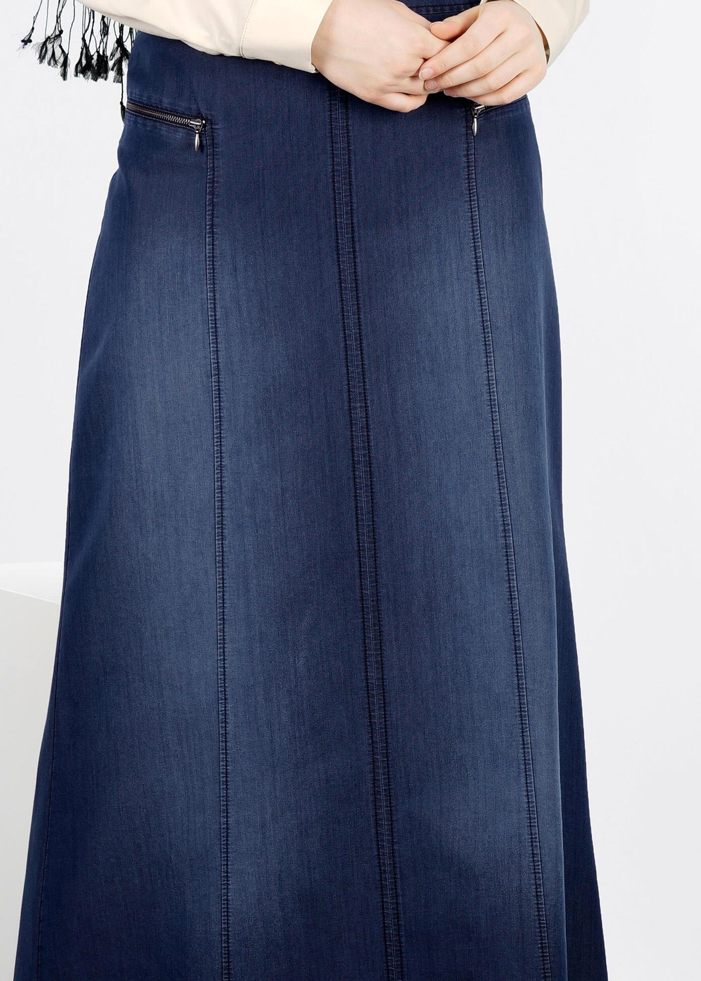 Tesettür giyim LACİVERT 6033 DALLAS ETEK 40/48