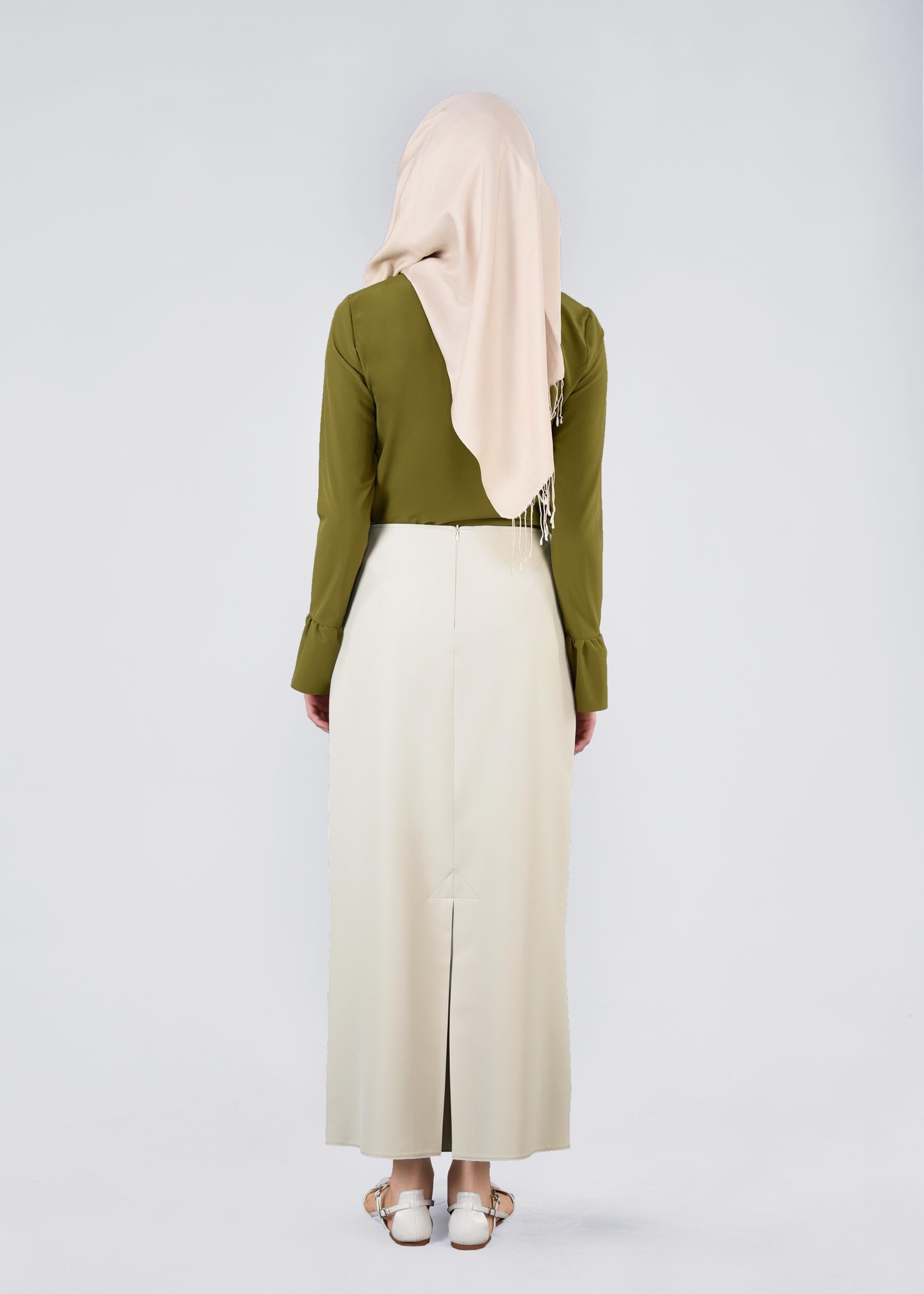 Tesettür giyim BEJ 6035 RENGİN 55557 ETEK 38/46