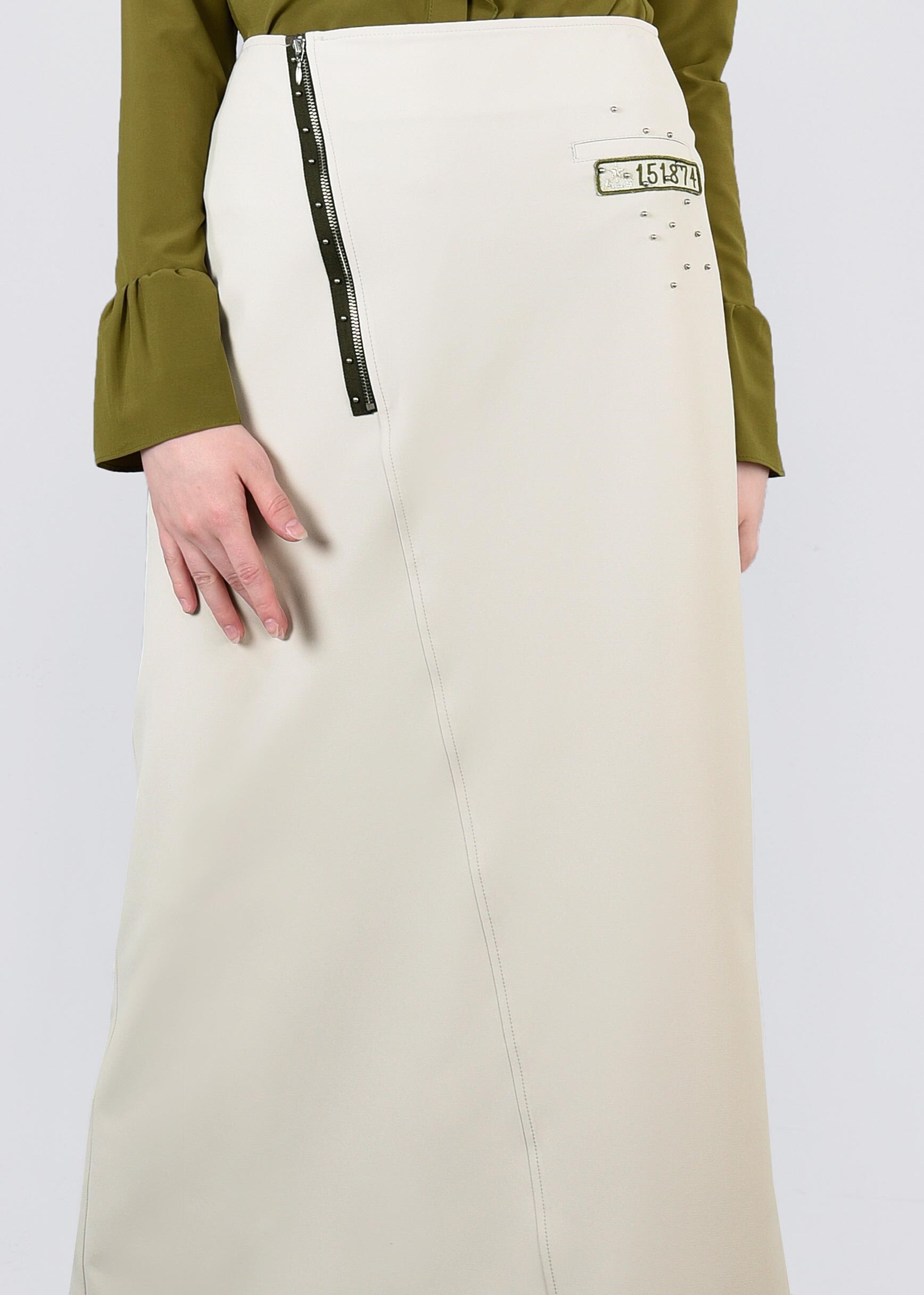 Tesettür giyim BEJ 6035 RENGİN 55557 ETEK 38/46