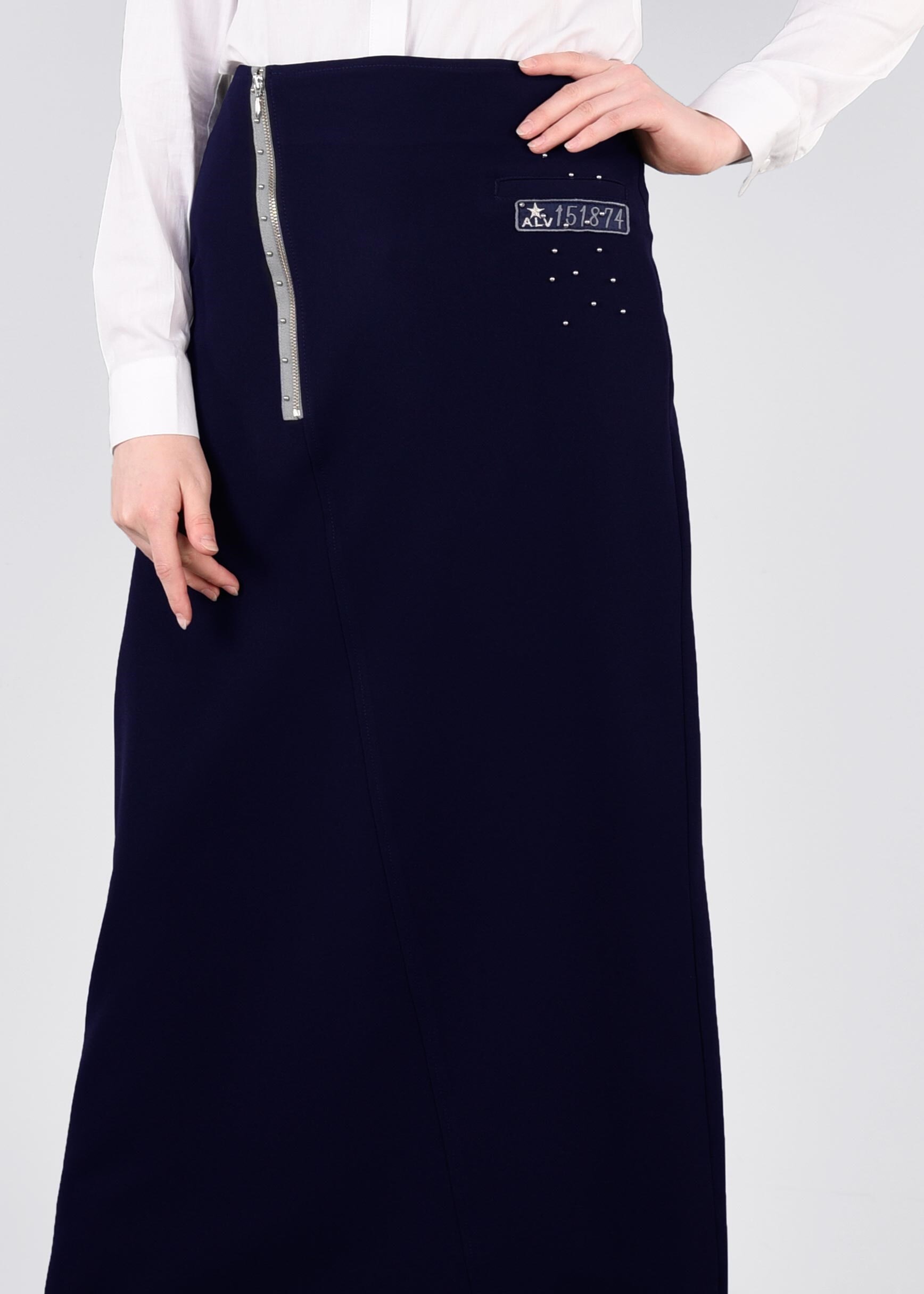 Tesettür giyim LACİVERT 6035 RENGİN 55557 ETEK 38/46