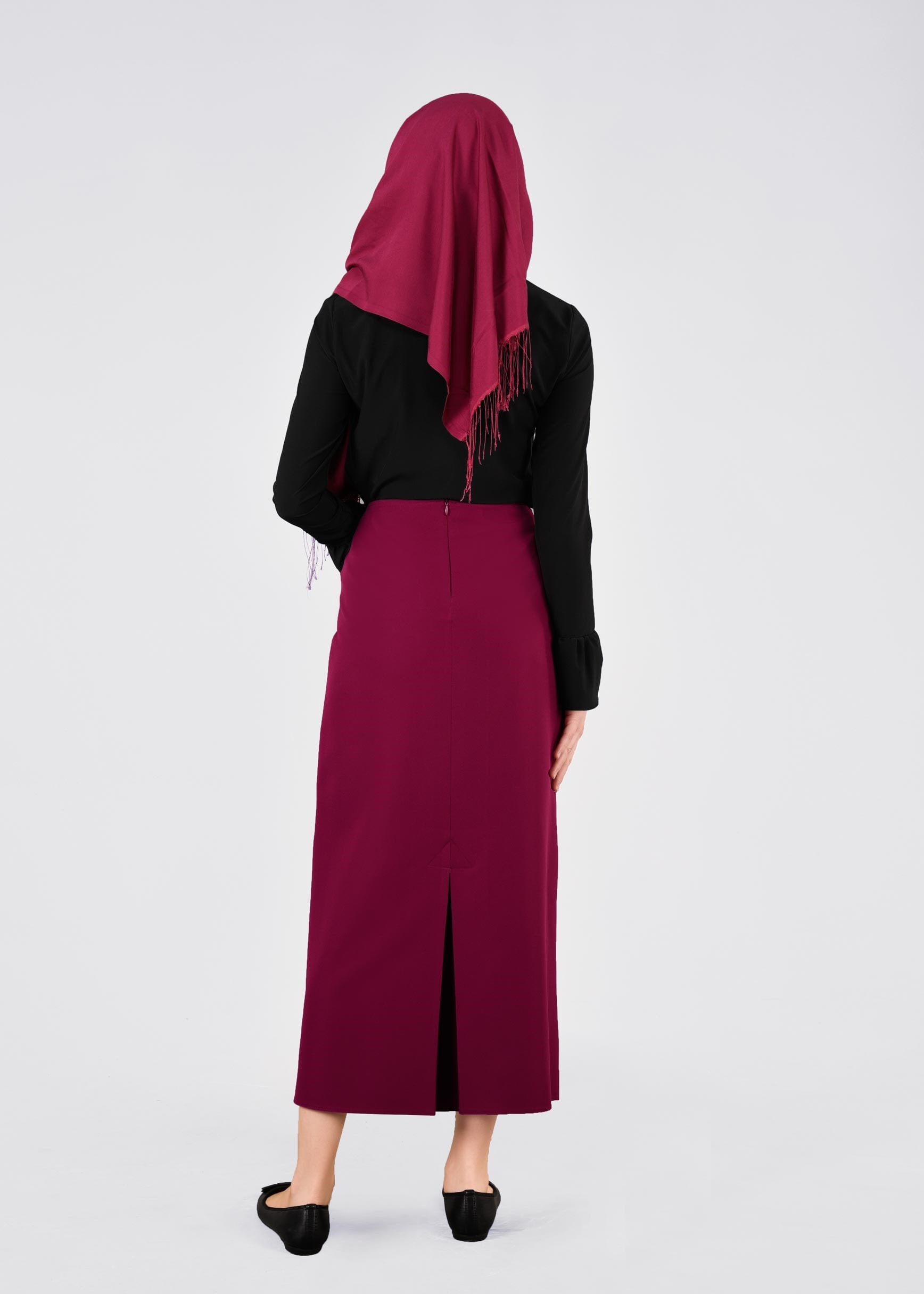 Tesettür giyim MOR 6035 RENGİN 55557 ETEK 38/46