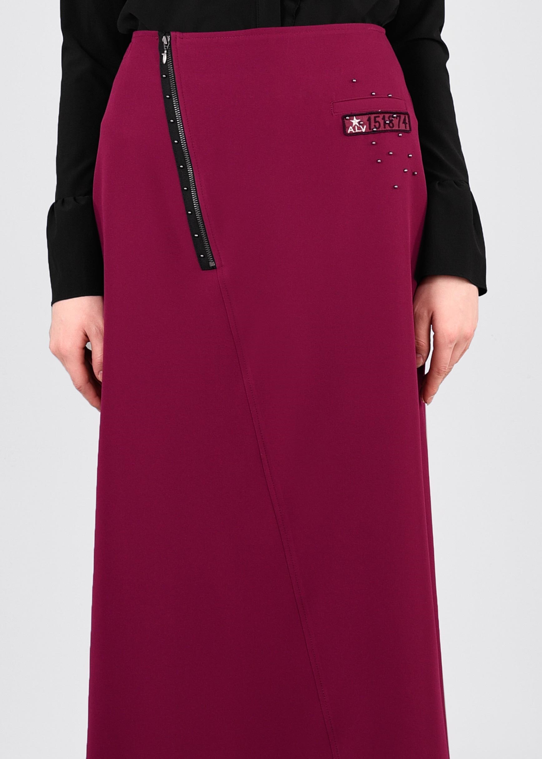 Tesettür giyim MOR 6035 RENGİN 55557 ETEK 38/46