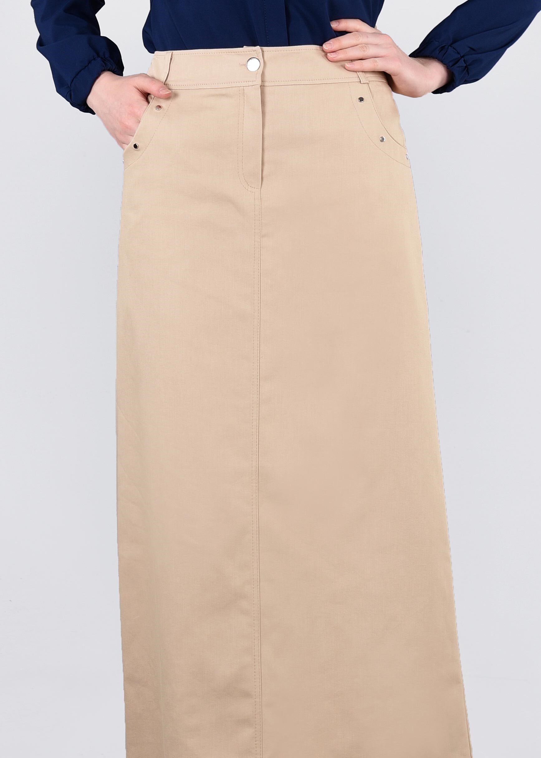 Tesettür giyim BEJ 6036 17374 ETEK 38/46 TEK40