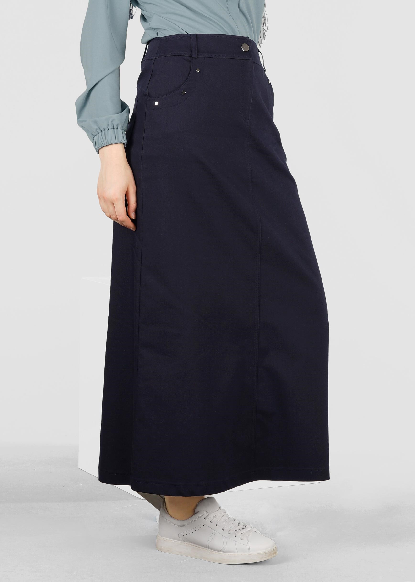 Tesettür giyim LACİVERT 6036 17374 ETEK 38/46 TEK40