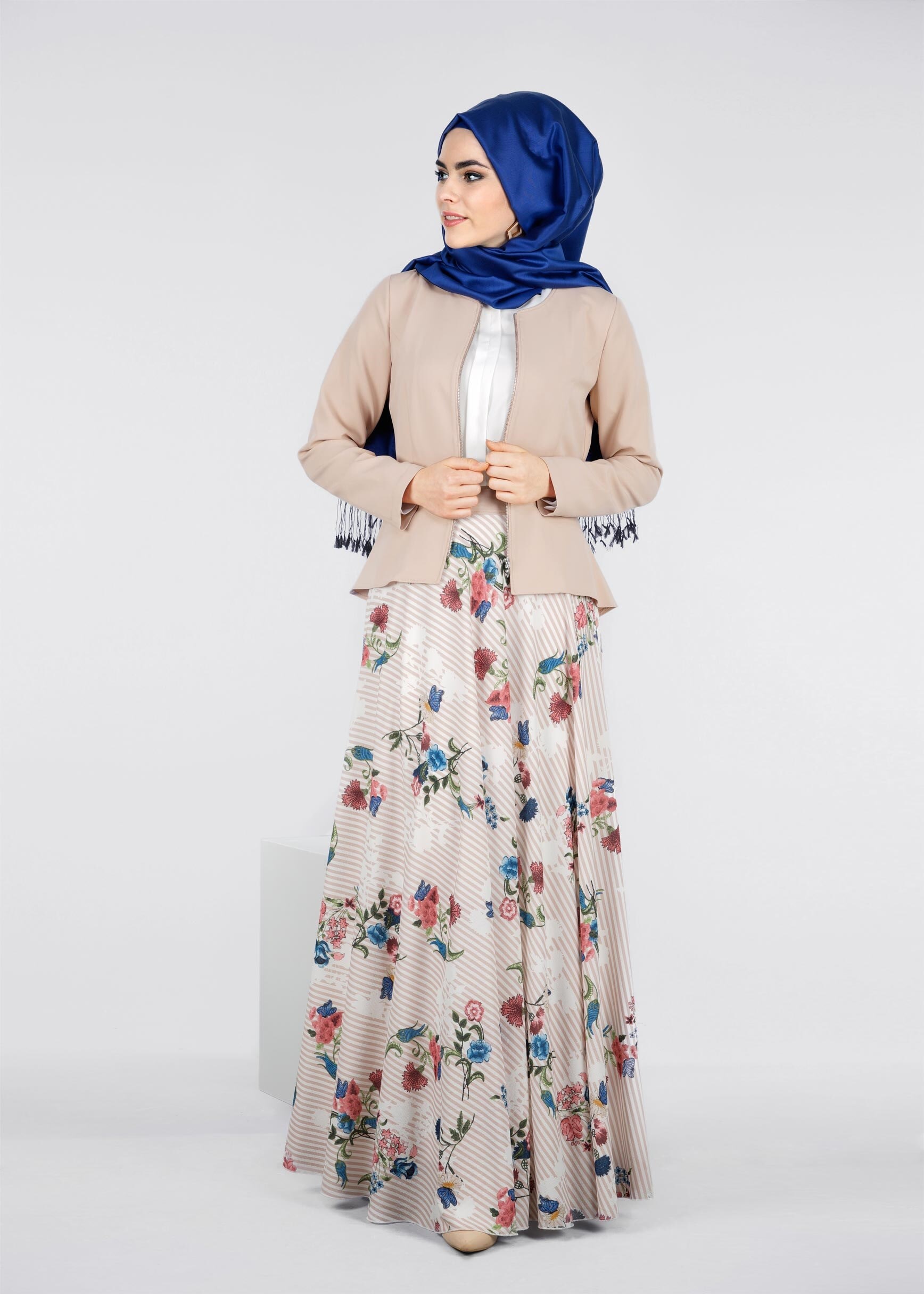 Tesettür giyim PUDRA 6037 KOBE 301010 ETEK 38/44