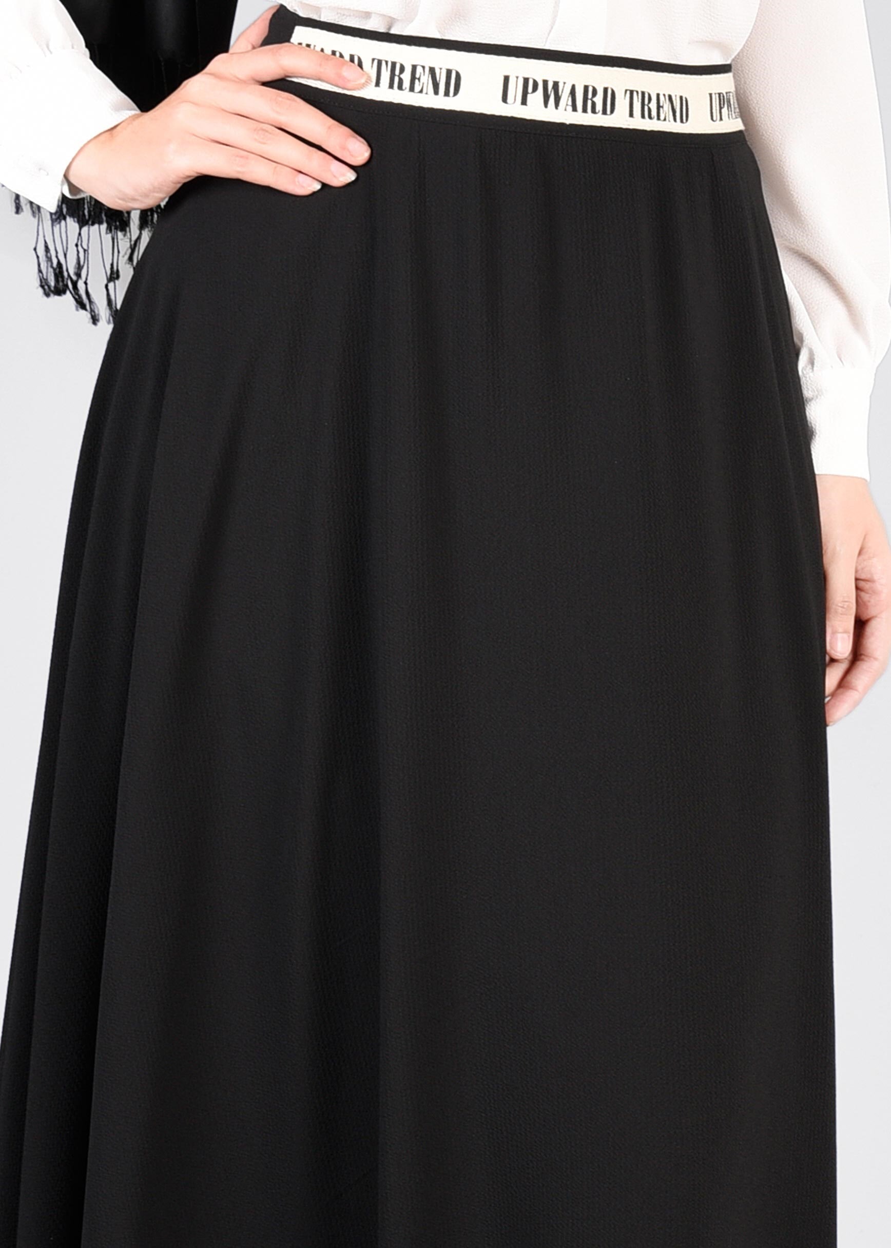 Tesettür giyim SİYAH 6039 NİŞANTAŞI ETEK 36/44 TEK38