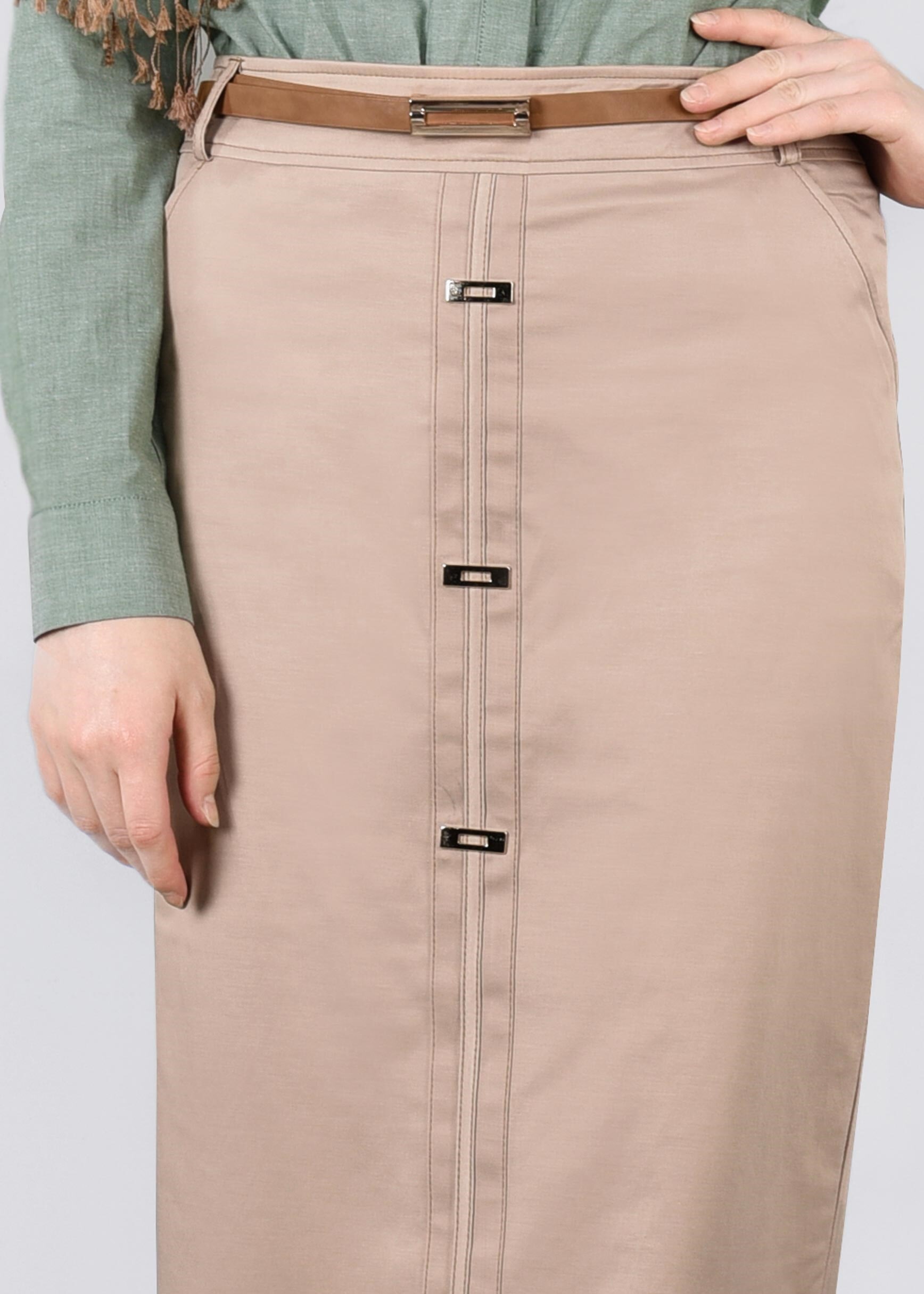 Tesettür giyim BEJ 6040 FELİX 15336 ETEK 38/46 TEK40