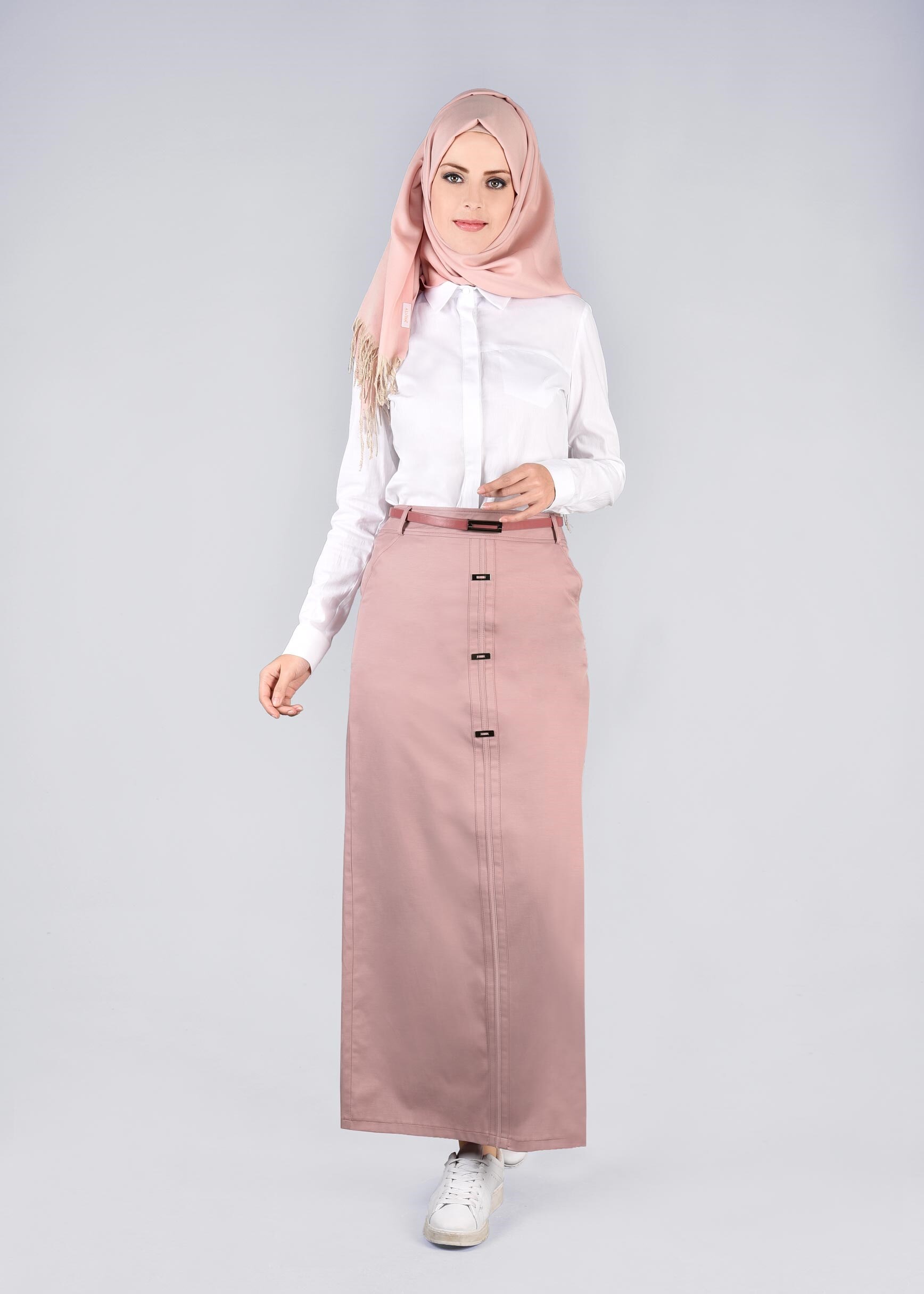 Tesettür giyim PUDRA 6040 FELİX 15336 ETEK 38/46 TEK40