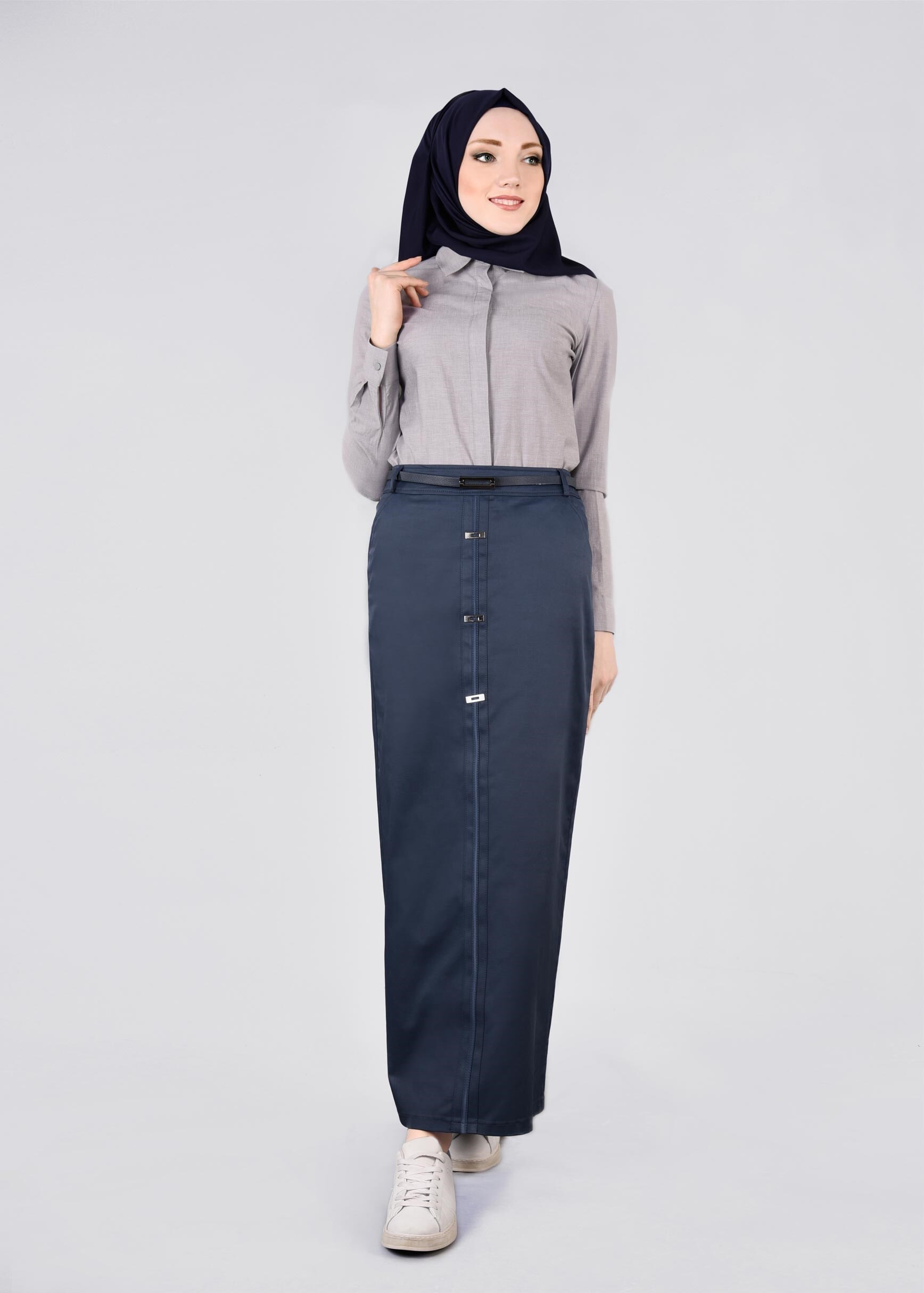 Tesettür giyim LACİVERT 6040 FELİX 15336 ETEK 38/46 TEK40