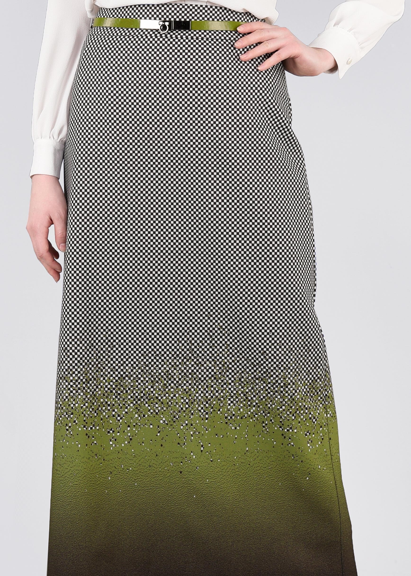 Tesettür giyim HAKİ 6041 POWER 2246 ETEK 38/46 TEK40