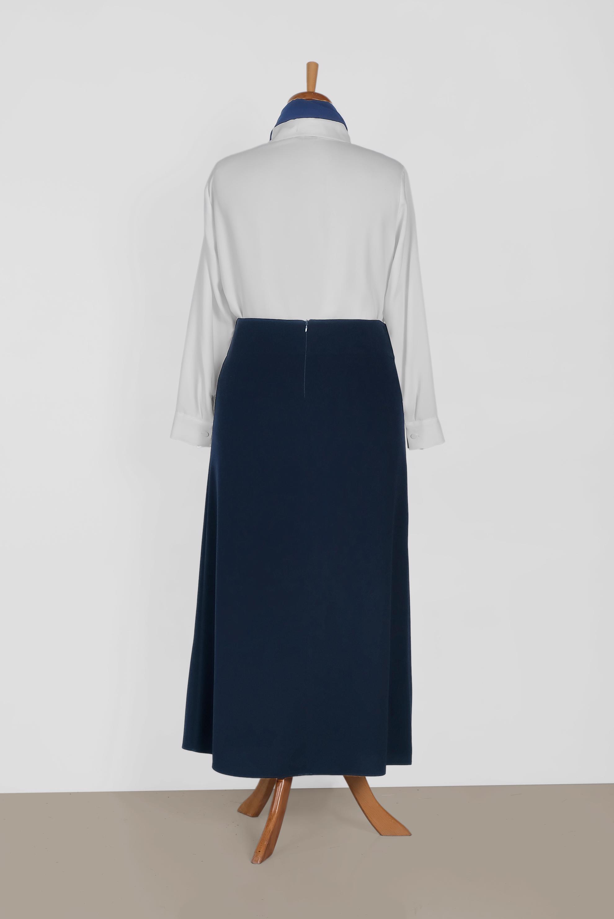 Tesettür giyim LACİVERT 6042 MOST CREP ETEK 44/52 TEK42