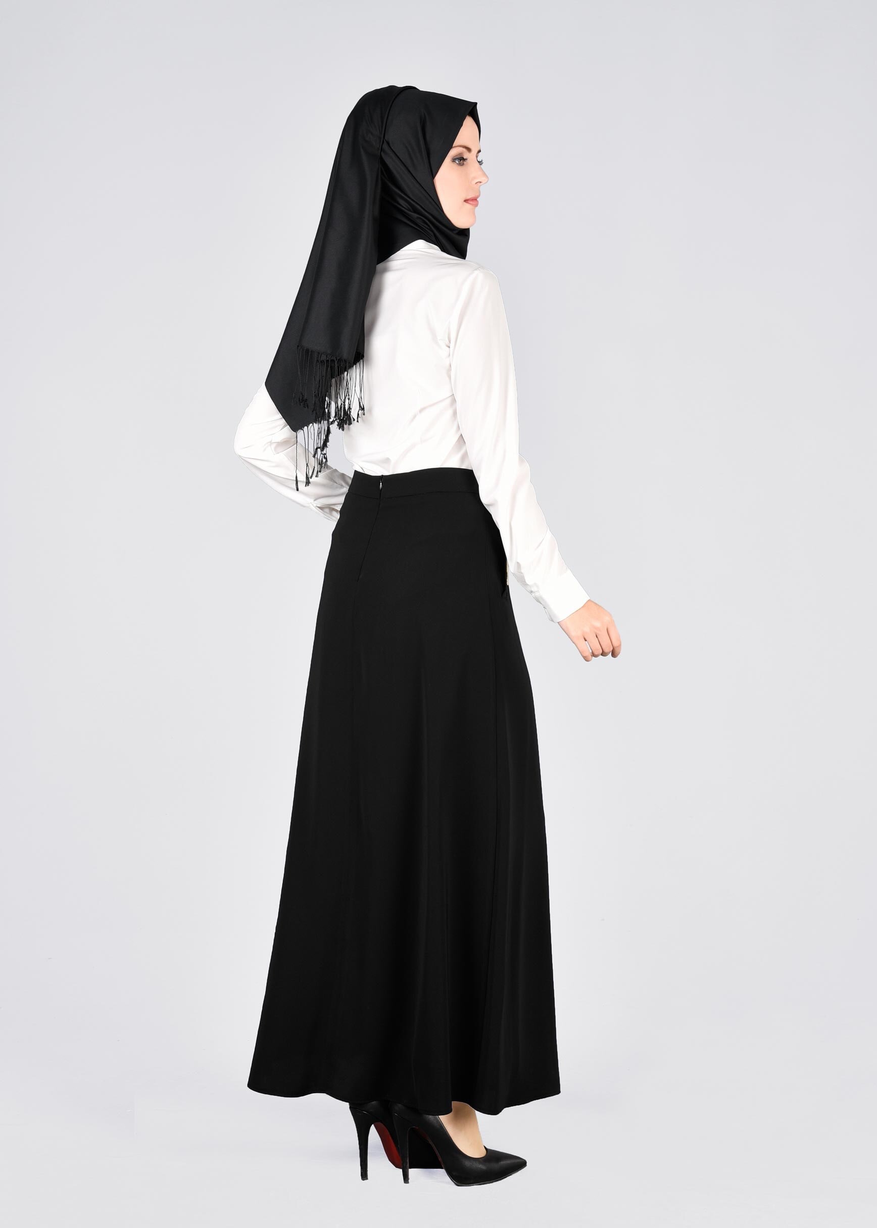 Tesettür giyim SİYAH 6044 MYPOLL ETEK 38/46 TEK40