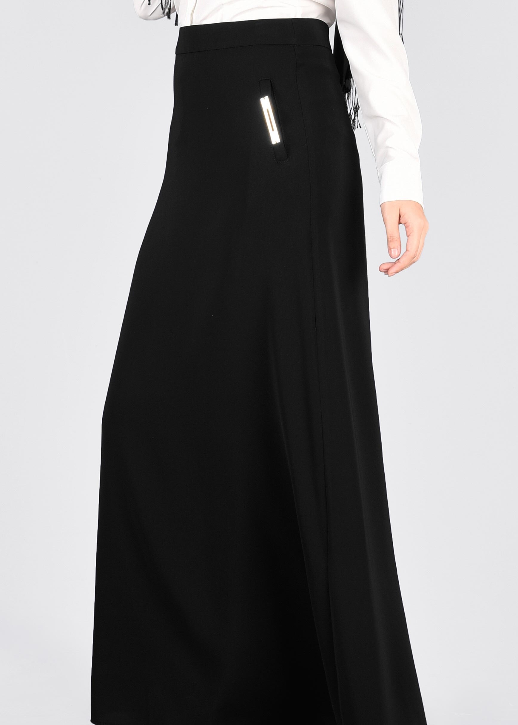 Tesettür giyim SİYAH 6044 MYPOLL ETEK 38/46 TEK40