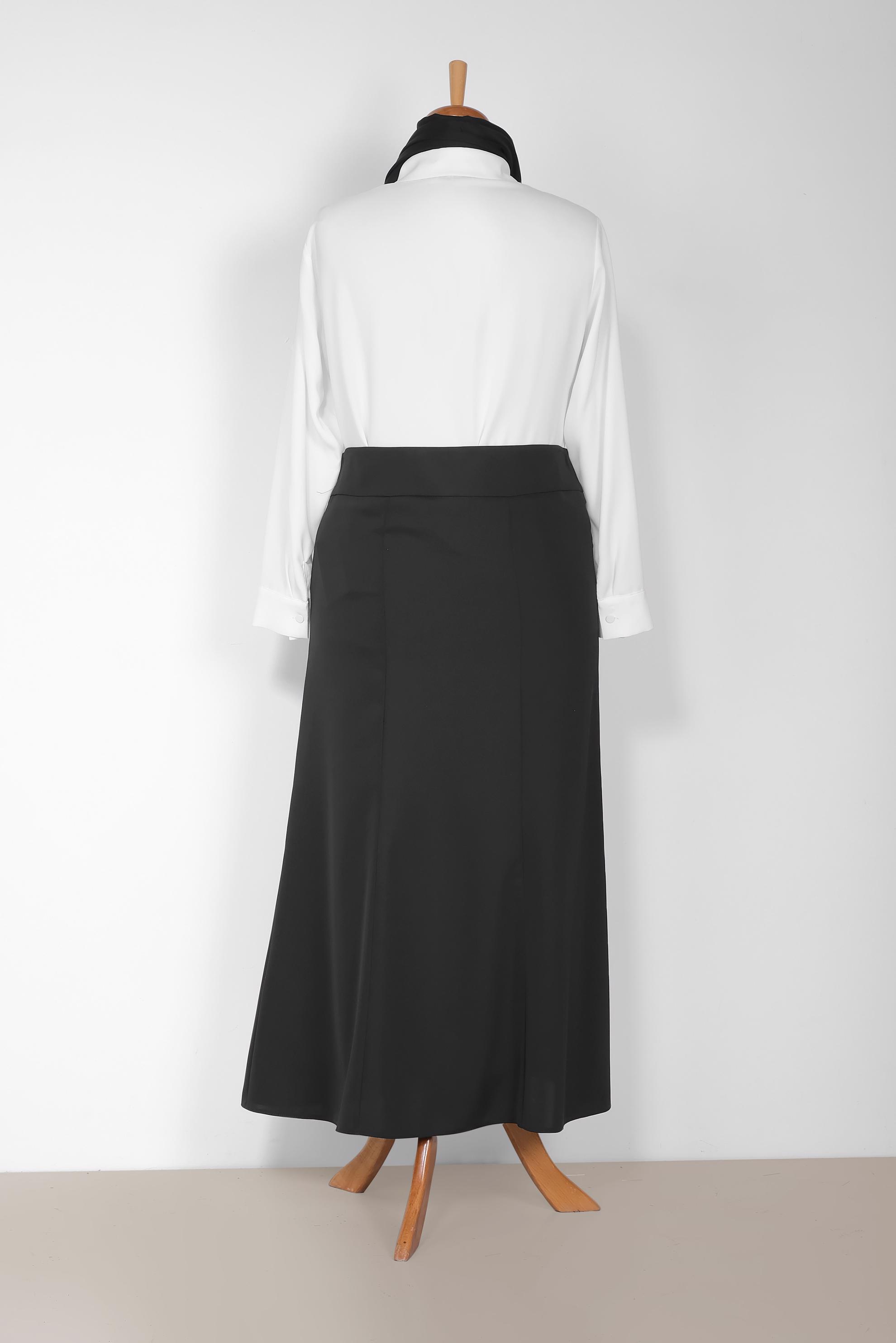 Tesettür giyim SİYAH 6046 ELİTE 11620 ETEK 44/52 TEK42