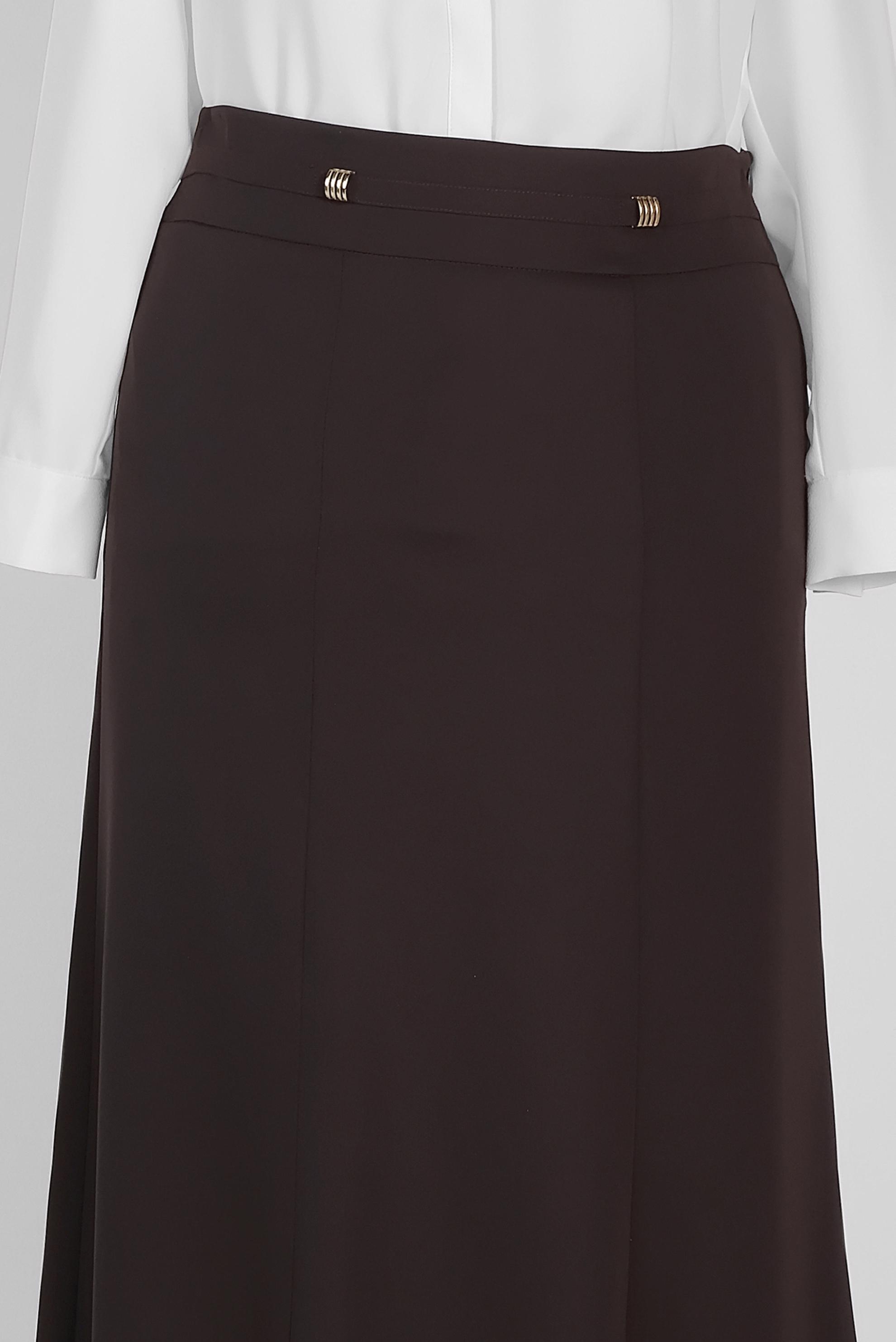 Tesettür giyim KAHVE 6046 ELİTE 11620 ETEK 44/52 TEK42