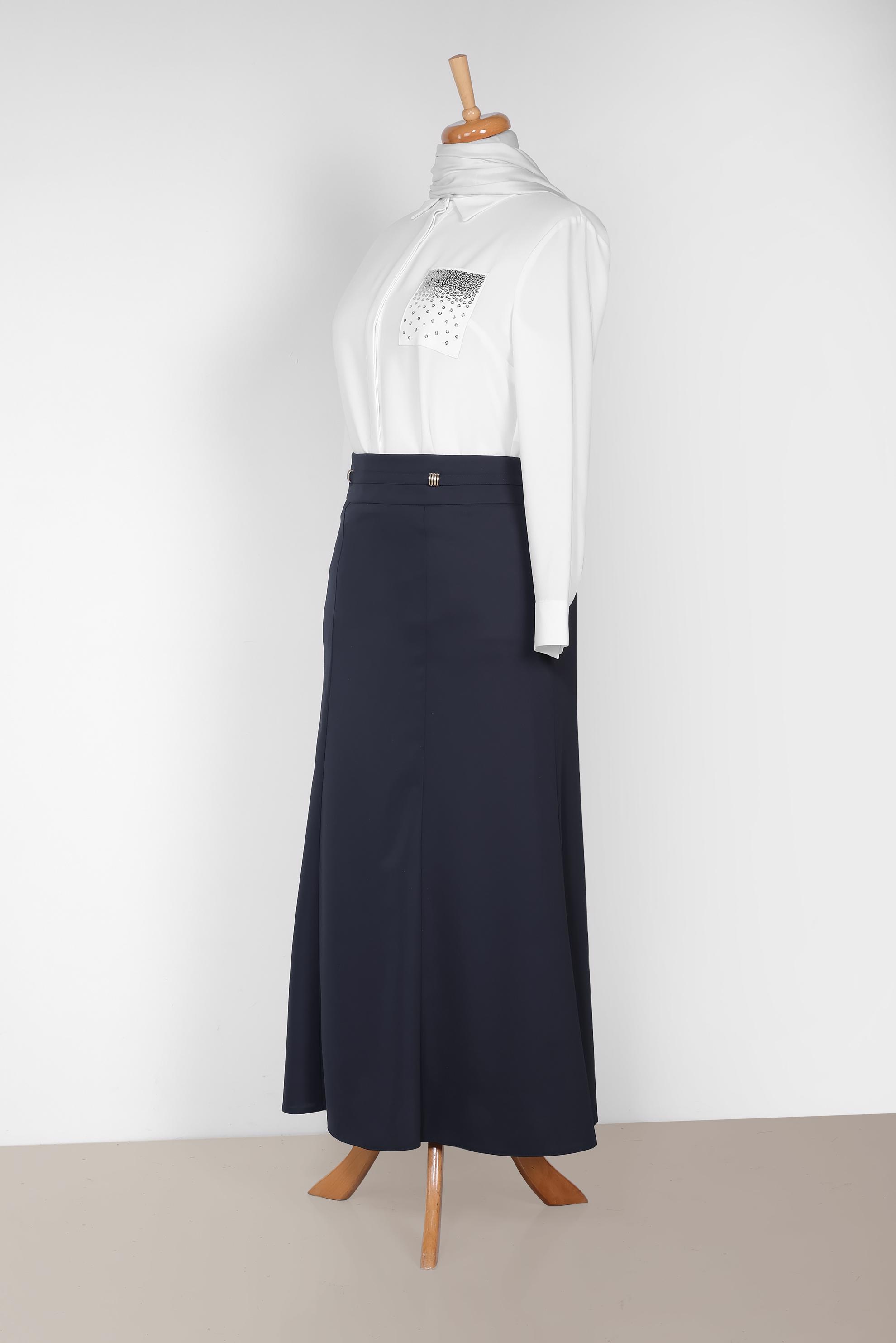 Tesettür giyim LACİVERT 6046 ELİTE 11620 ETEK 44/52 TEK42