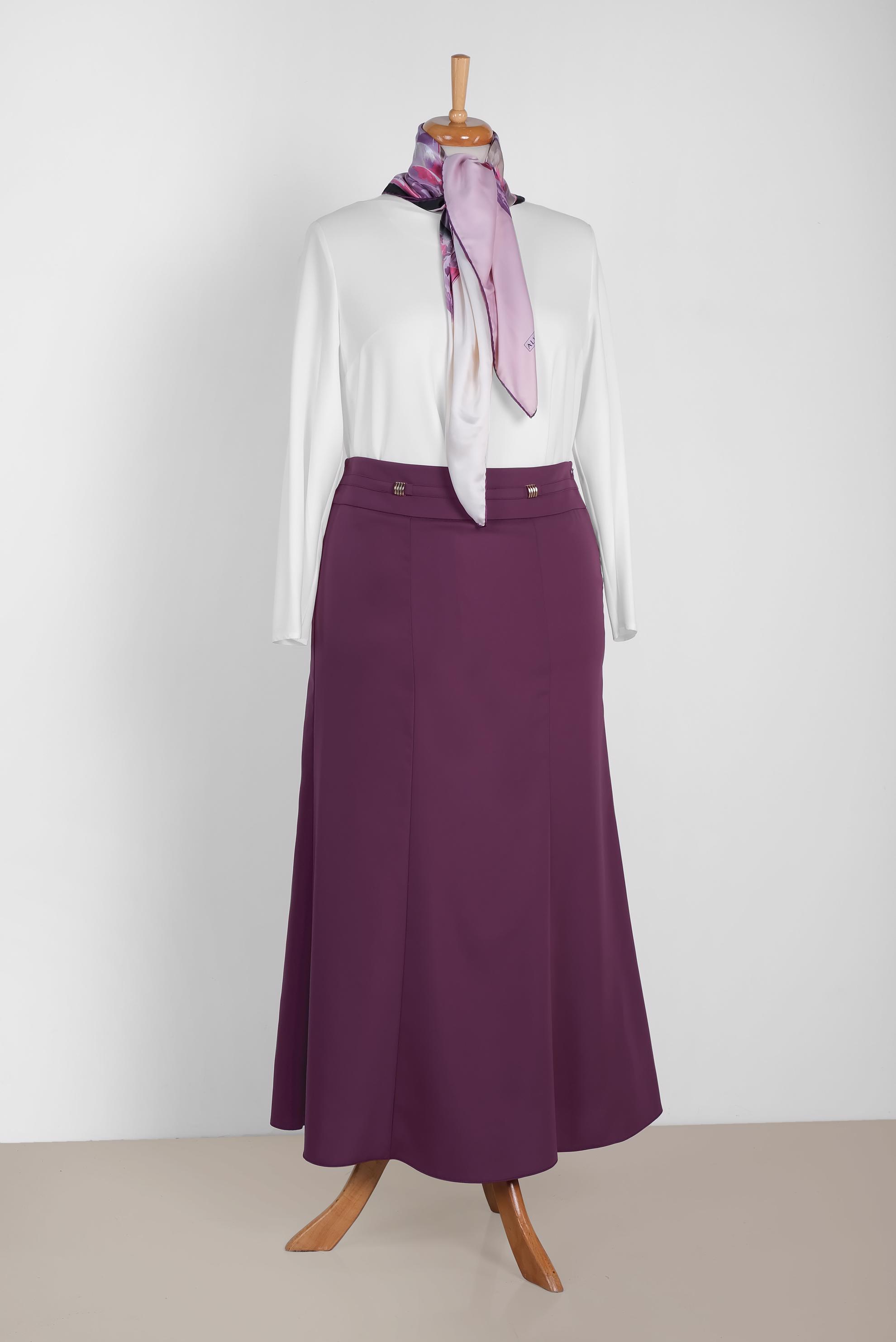 Tesettür giyim MOR 6046 ELİTE 11620 ETEK 44/52 TEK42