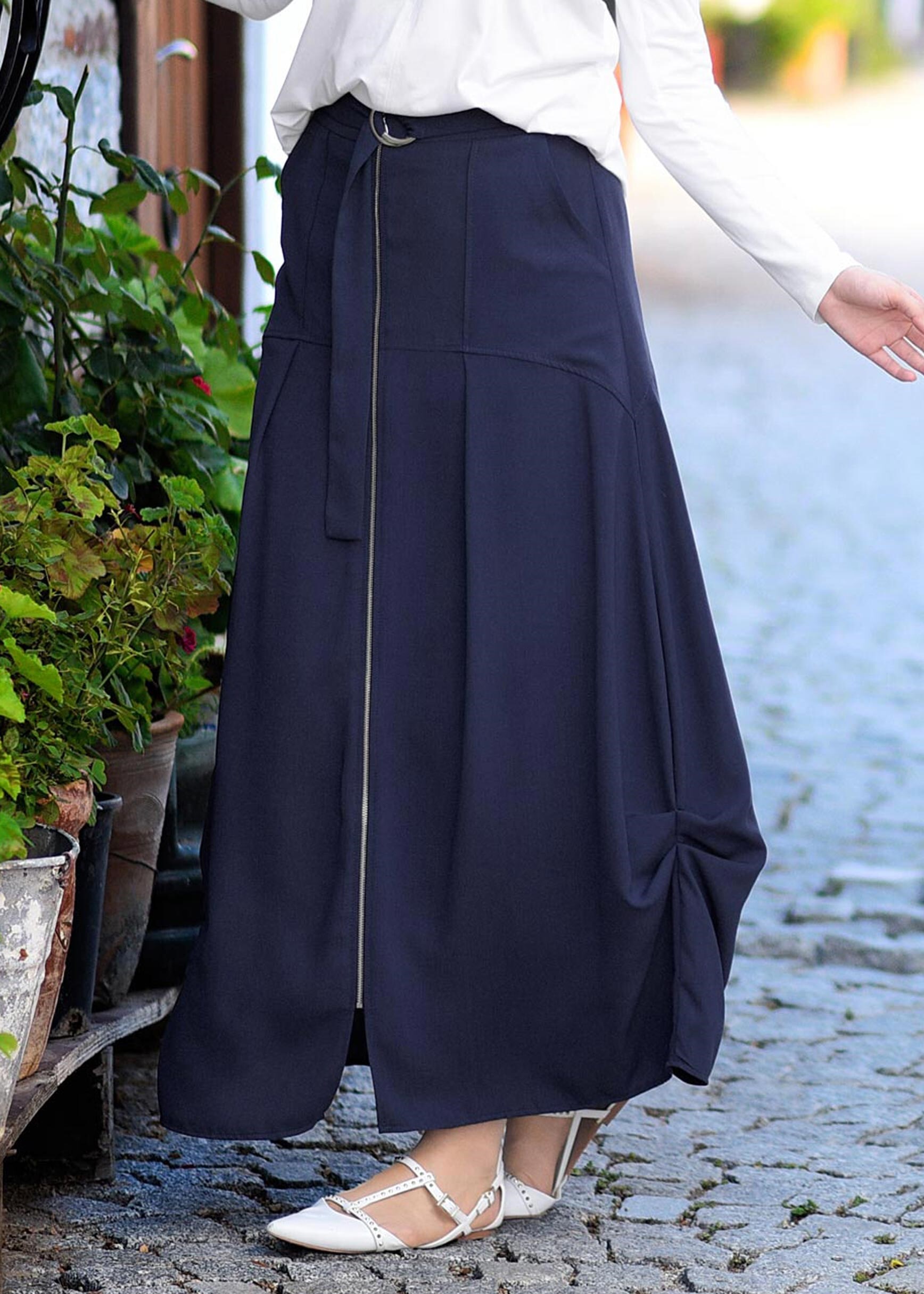 Tesettür giyim LACİVERT 6049 7785 ETEK 36/44