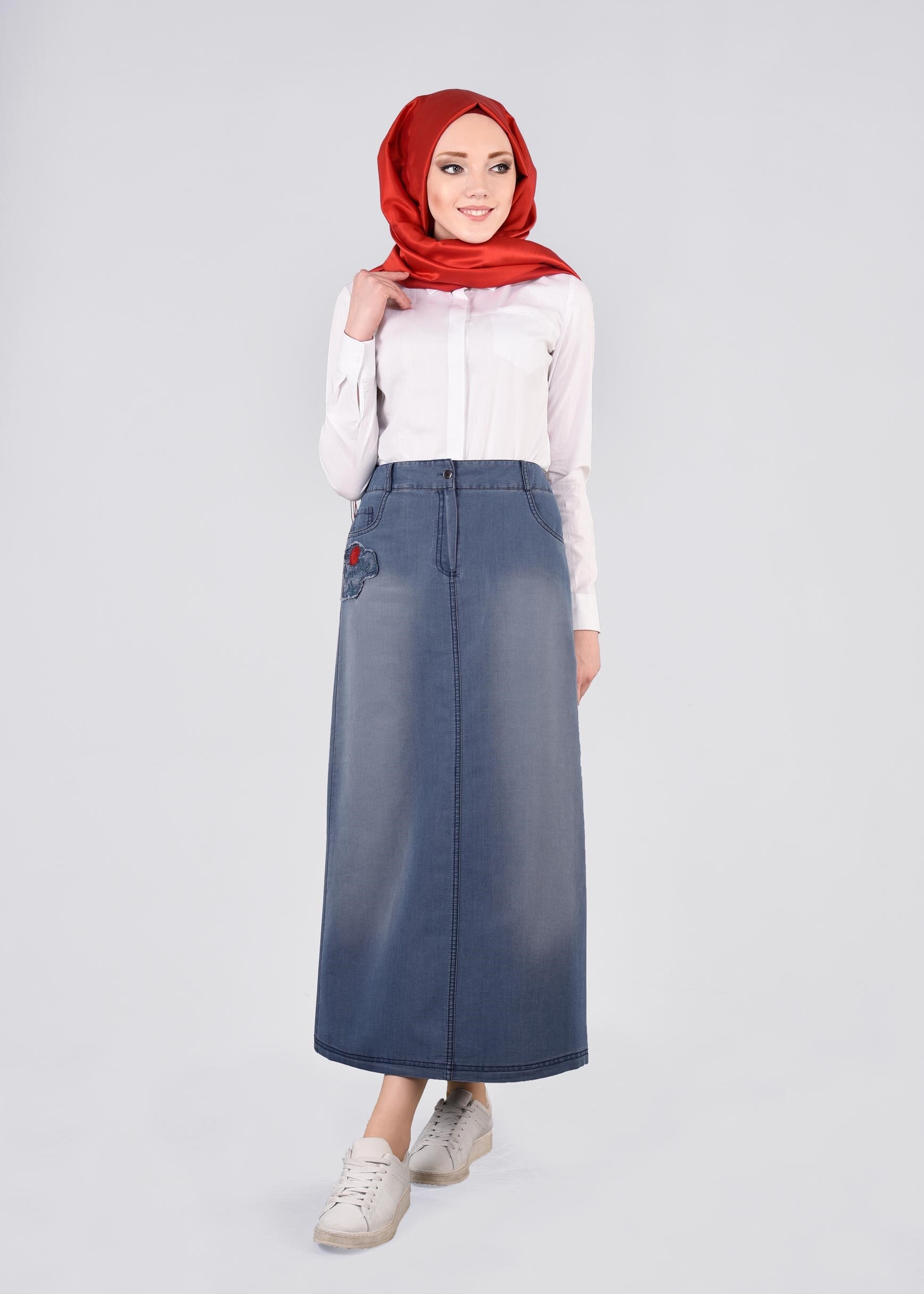 Tesettür giyim LACİVERT 6050 DALLAS ETEK 38/44 TEK36