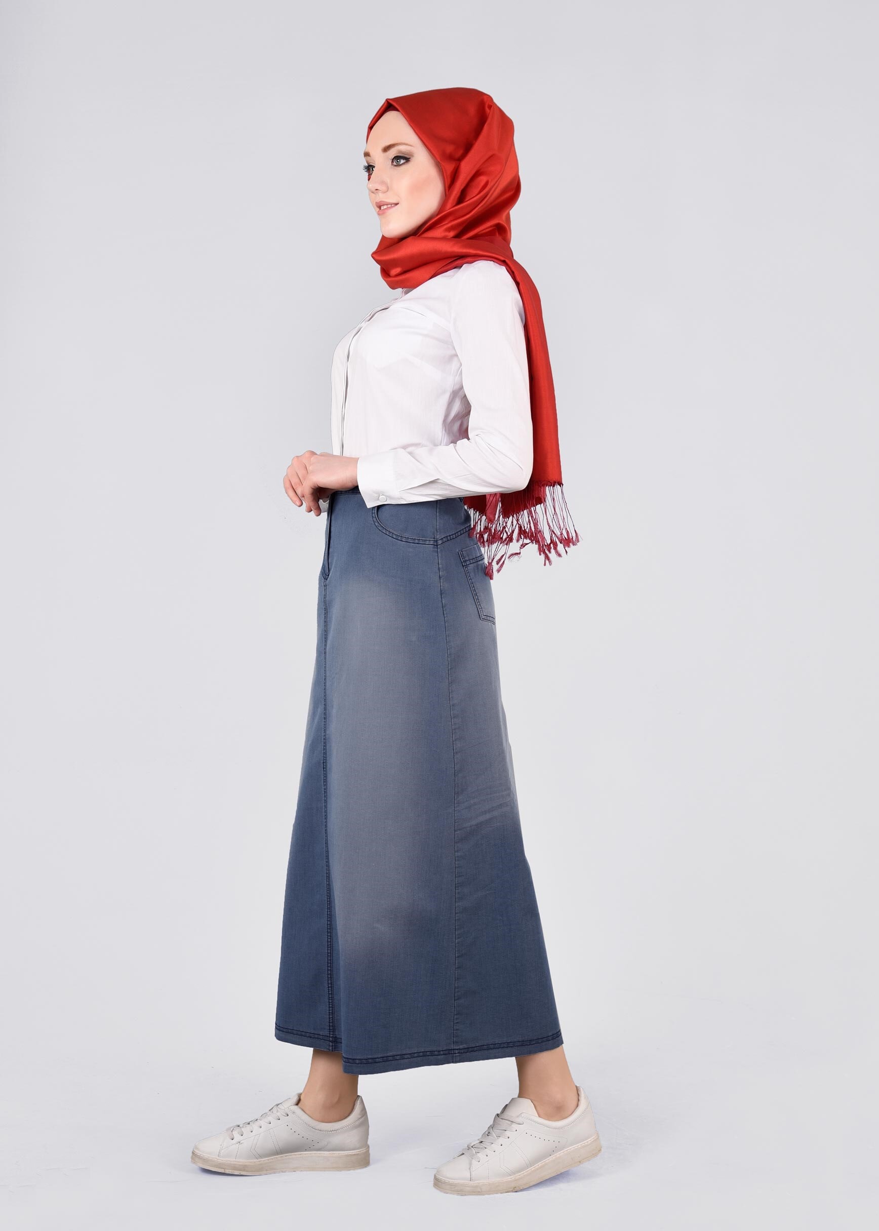 Tesettür giyim LACİVERT 6050 DALLAS ETEK 38/44 TEK36