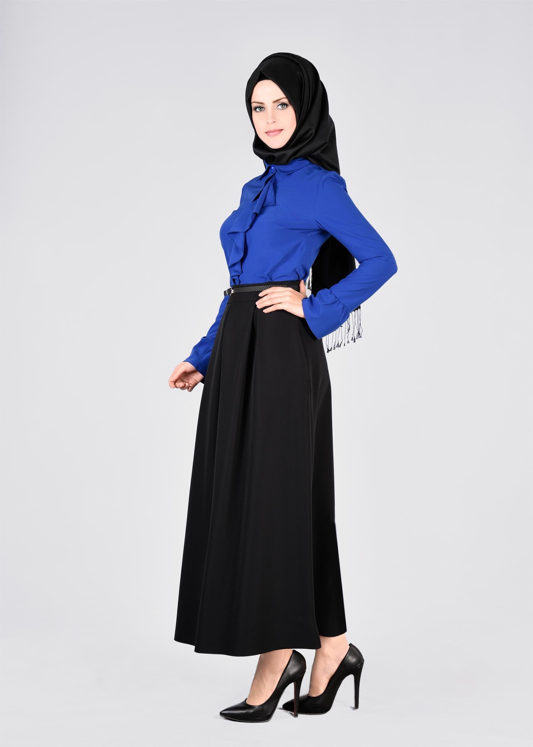 Tesettür giyim SİYAH 6051 DİLMA 43551 ETEK 36/42(38-40) TEK36