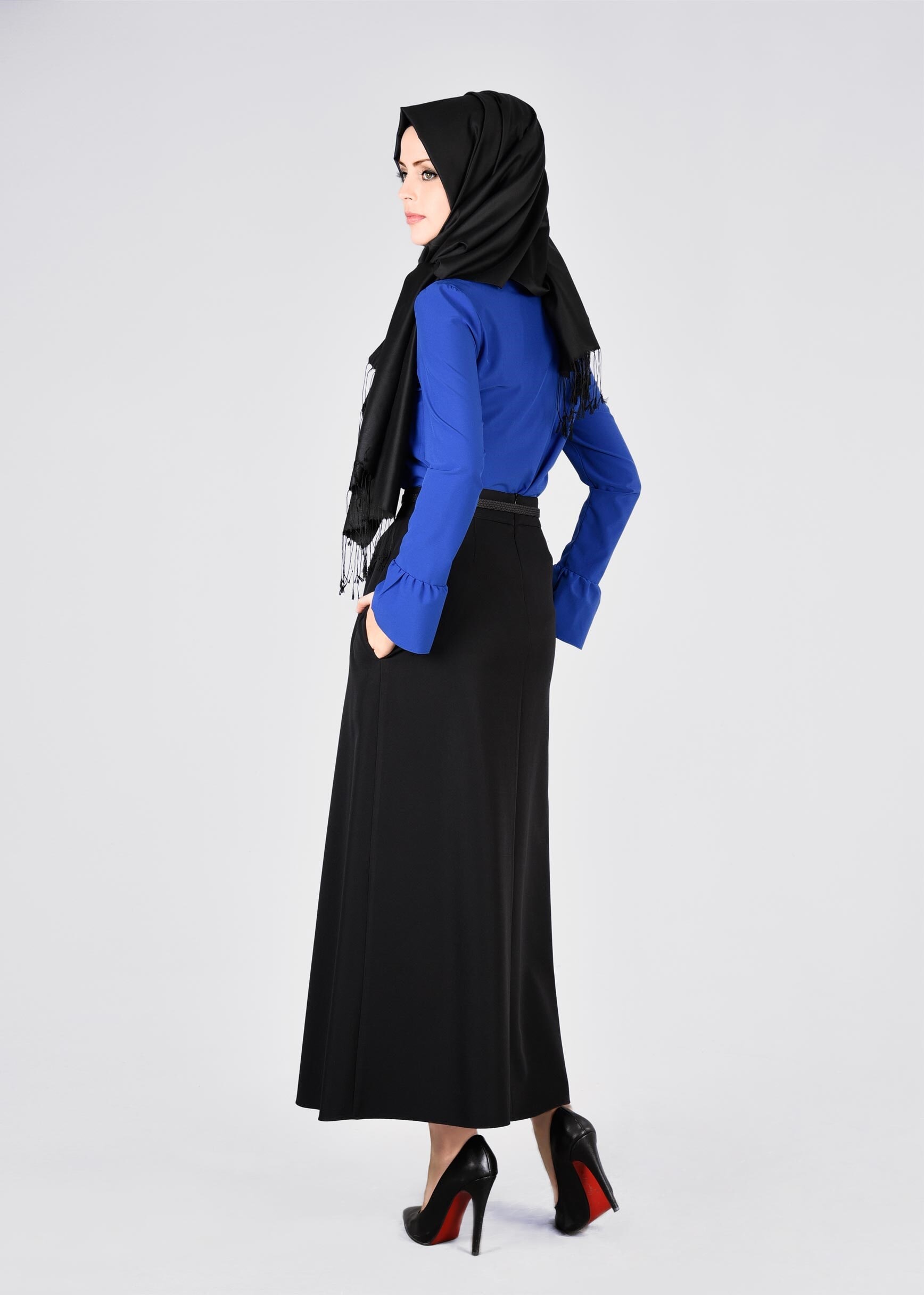 Tesettür giyim SİYAH 6051 DİLMA 43551 ETEK 36/42(38-40) TEK36