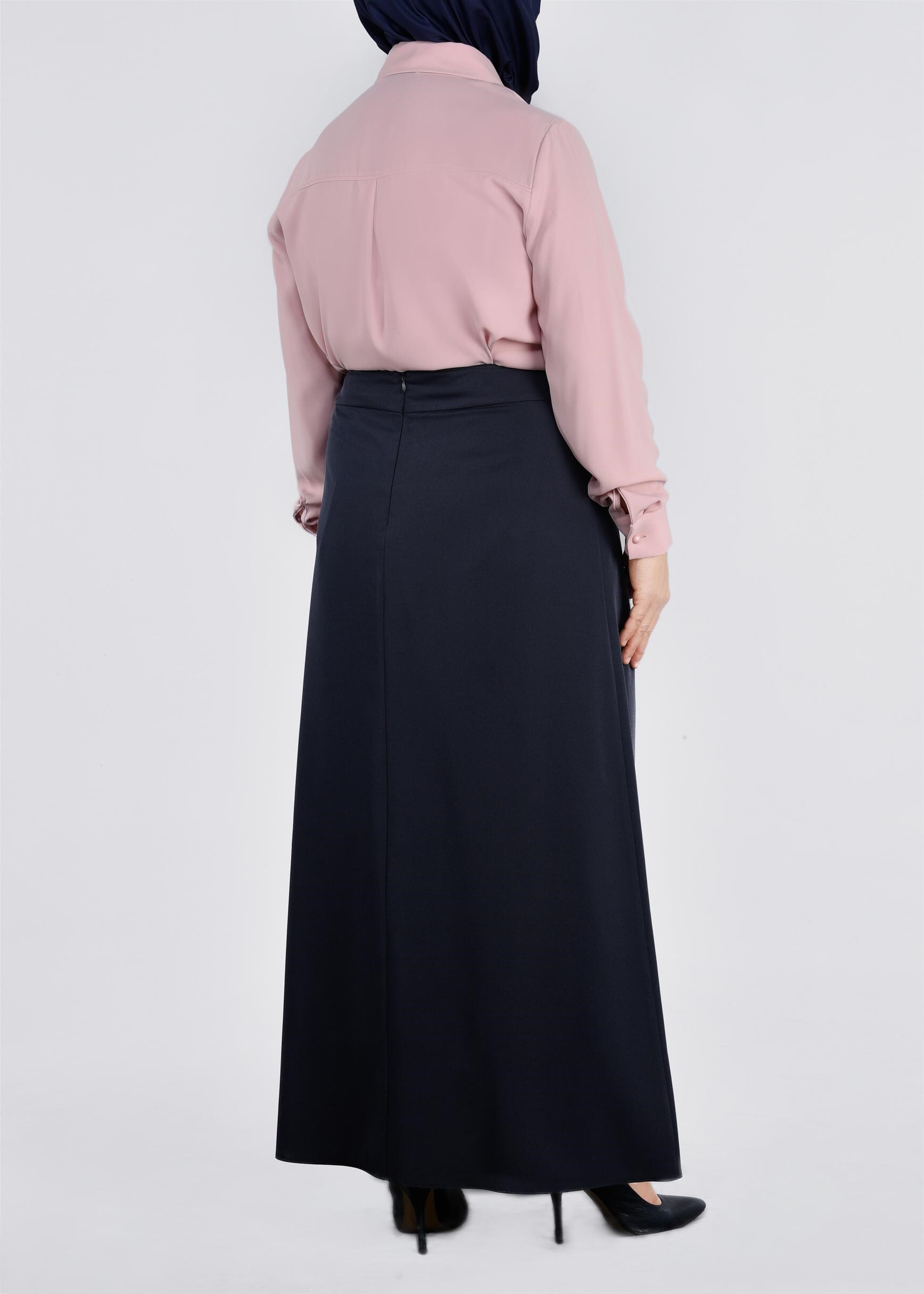 Tesettür giyim LACİVERT 6057 SARAH ETEK 44/52 TEK46