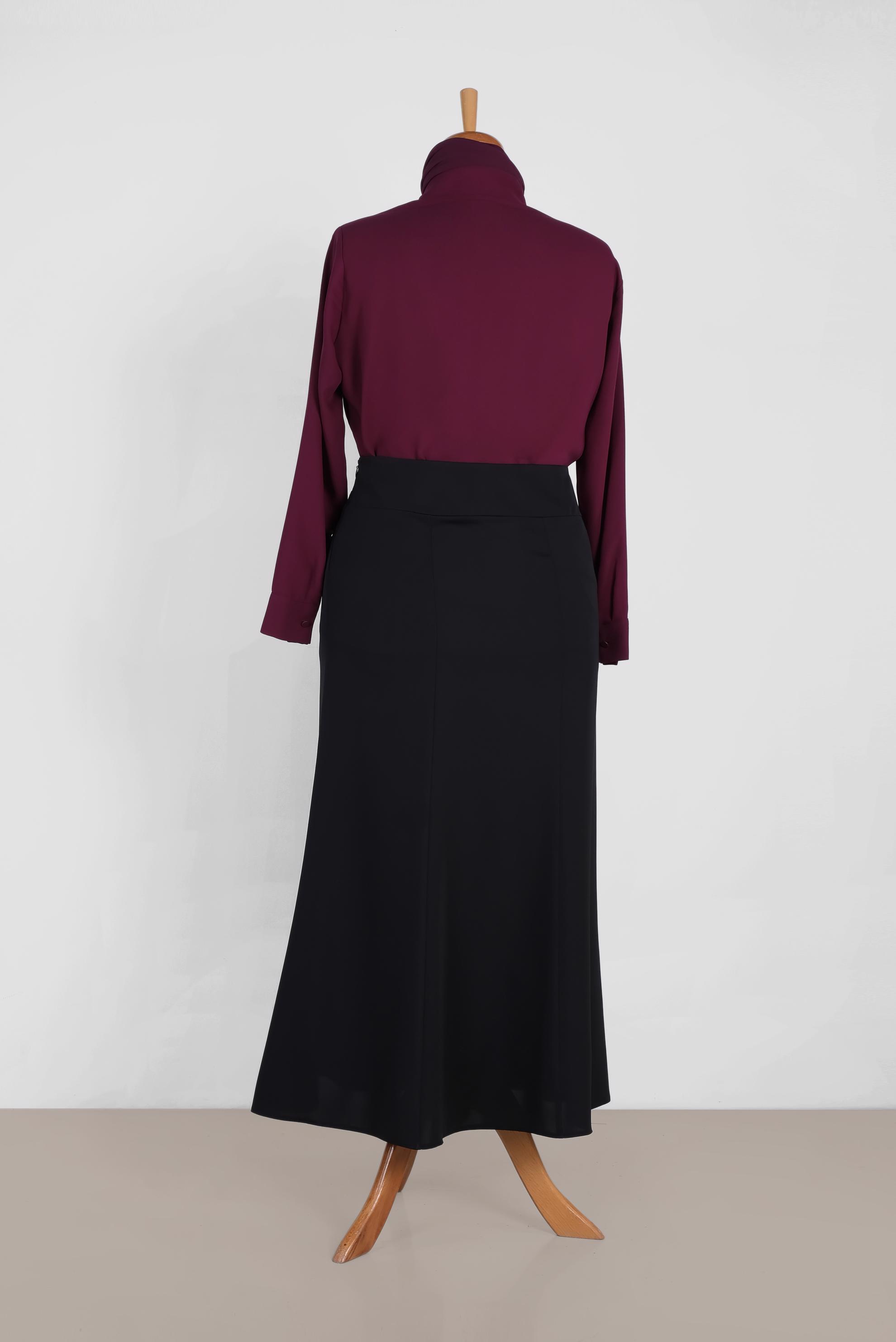 Tesettür giyim SİYAH 6058 ELİTE 11620 ETEK 44/52 TEK42