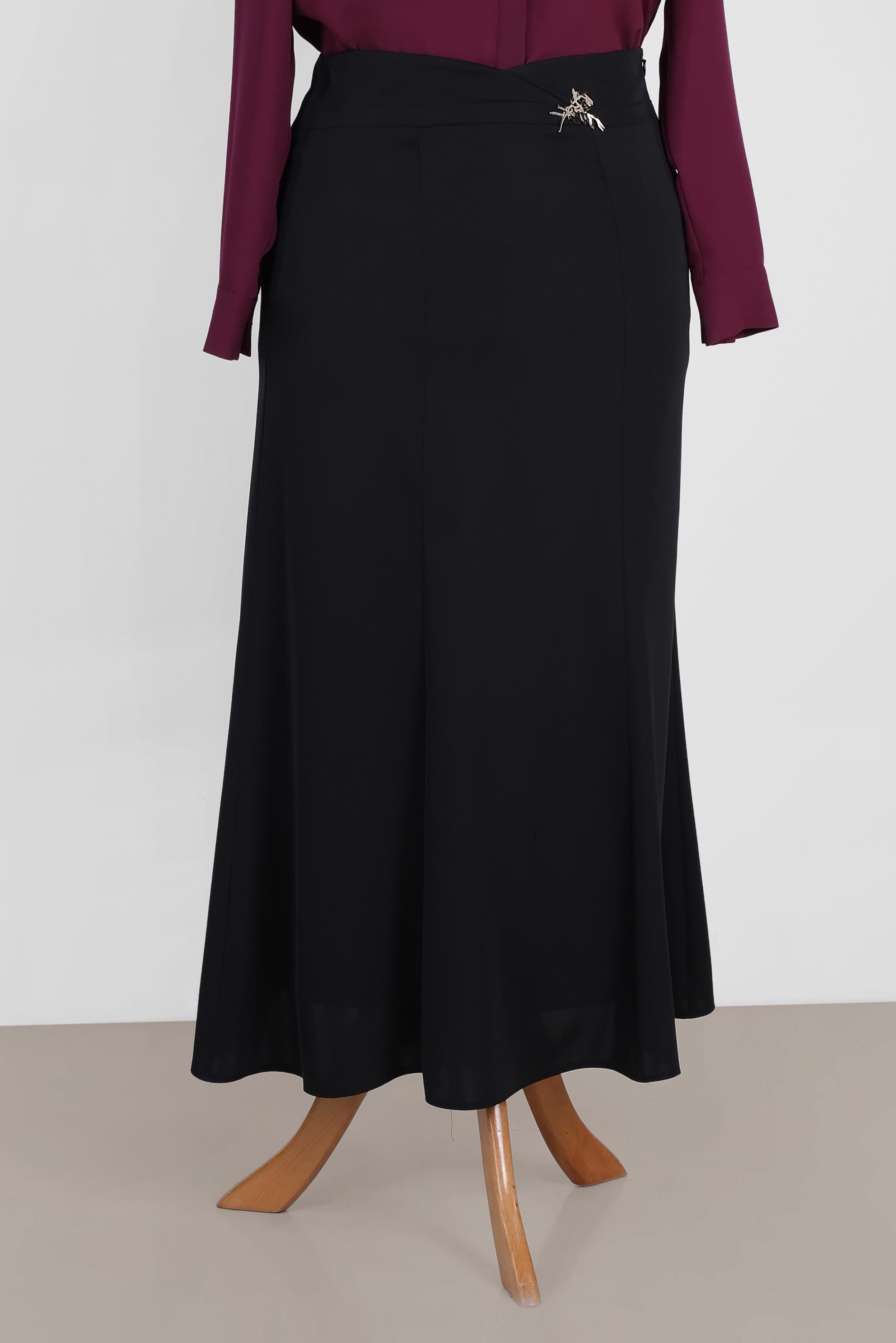 Tesettür giyim SİYAH 6058 ELİTE 11620 ETEK 44/52 TEK42