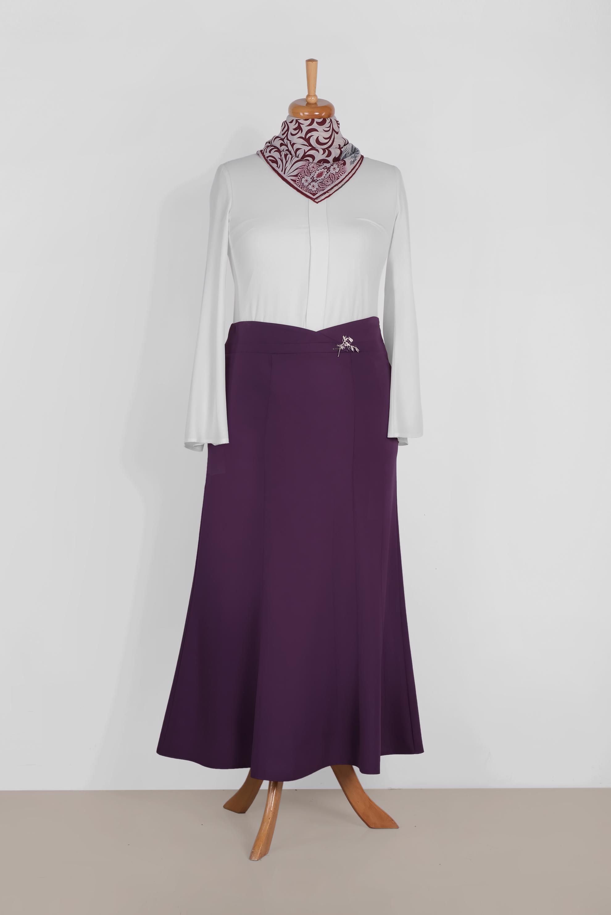 Tesettür giyim MOR 6058 ELİTE 11620 ETEK 44/52 TEK42