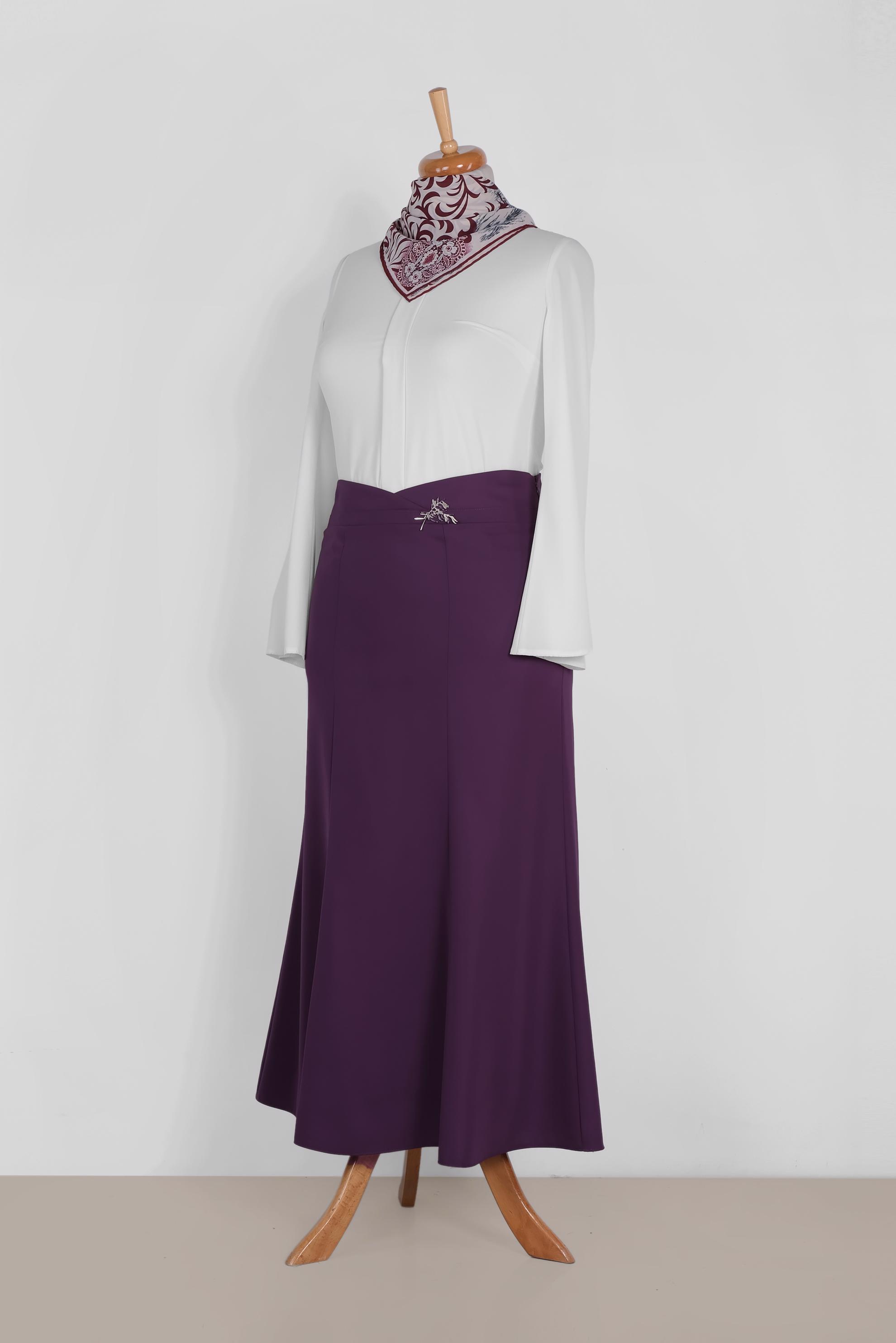 Tesettür giyim MOR 6058 ELİTE 11620 ETEK 44/52 TEK42