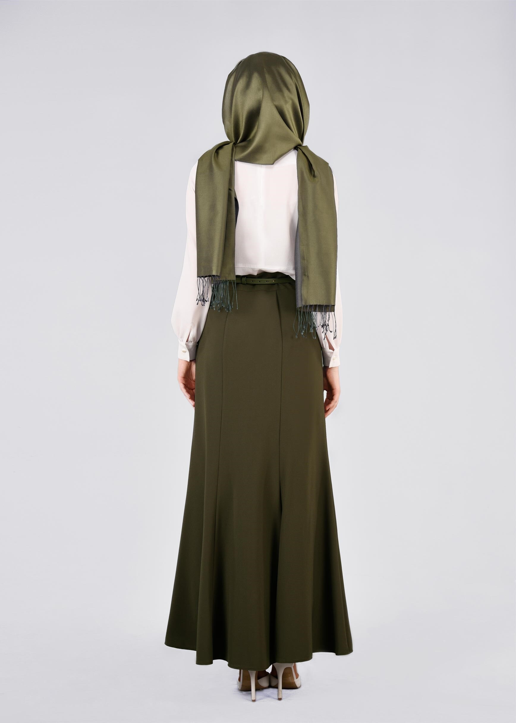 Tesettür giyim HAKİ 6061 CAMİLA 6385 ETEK 38/44 TEK40