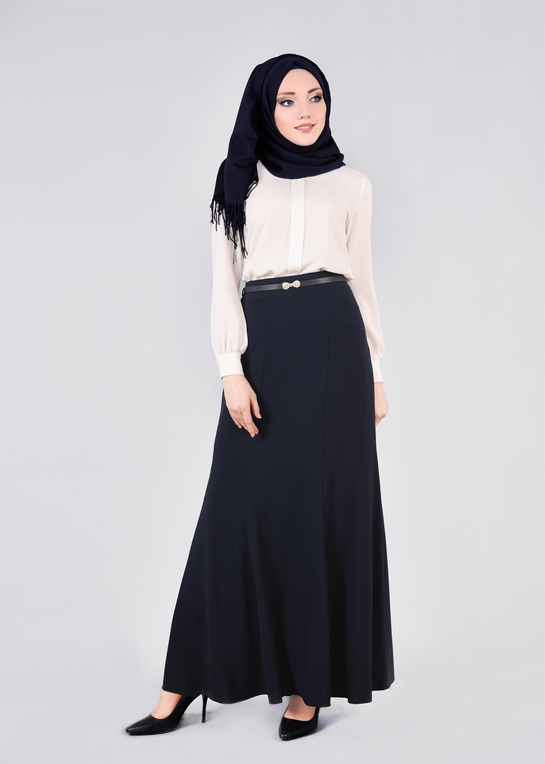 Tesettür giyim LACİVERT 6061 CAMİLA 6385 ETEK 38/44 TEK40