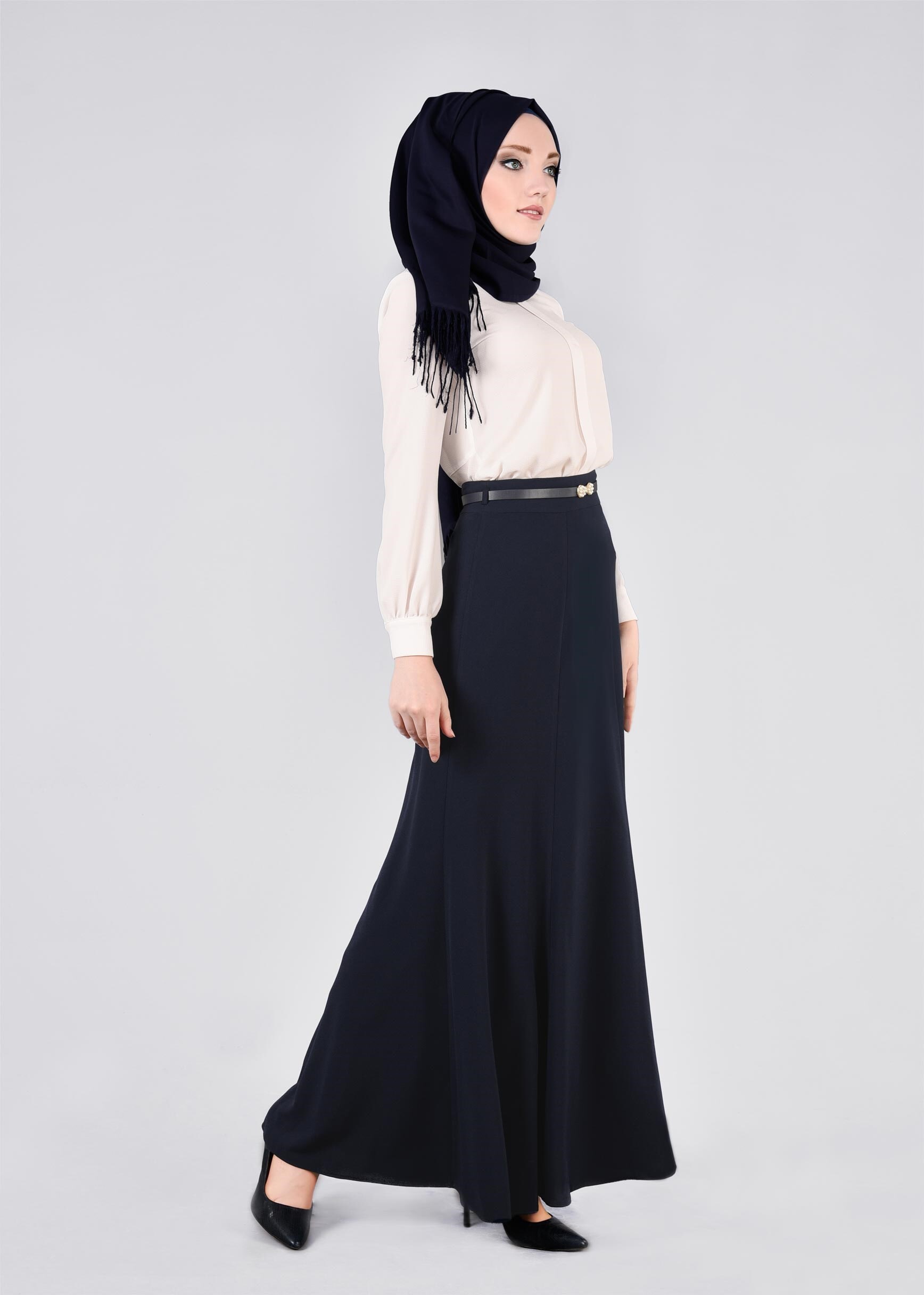 Tesettür giyim LACİVERT 6061 CAMİLA 6385 ETEK 38/44 TEK40