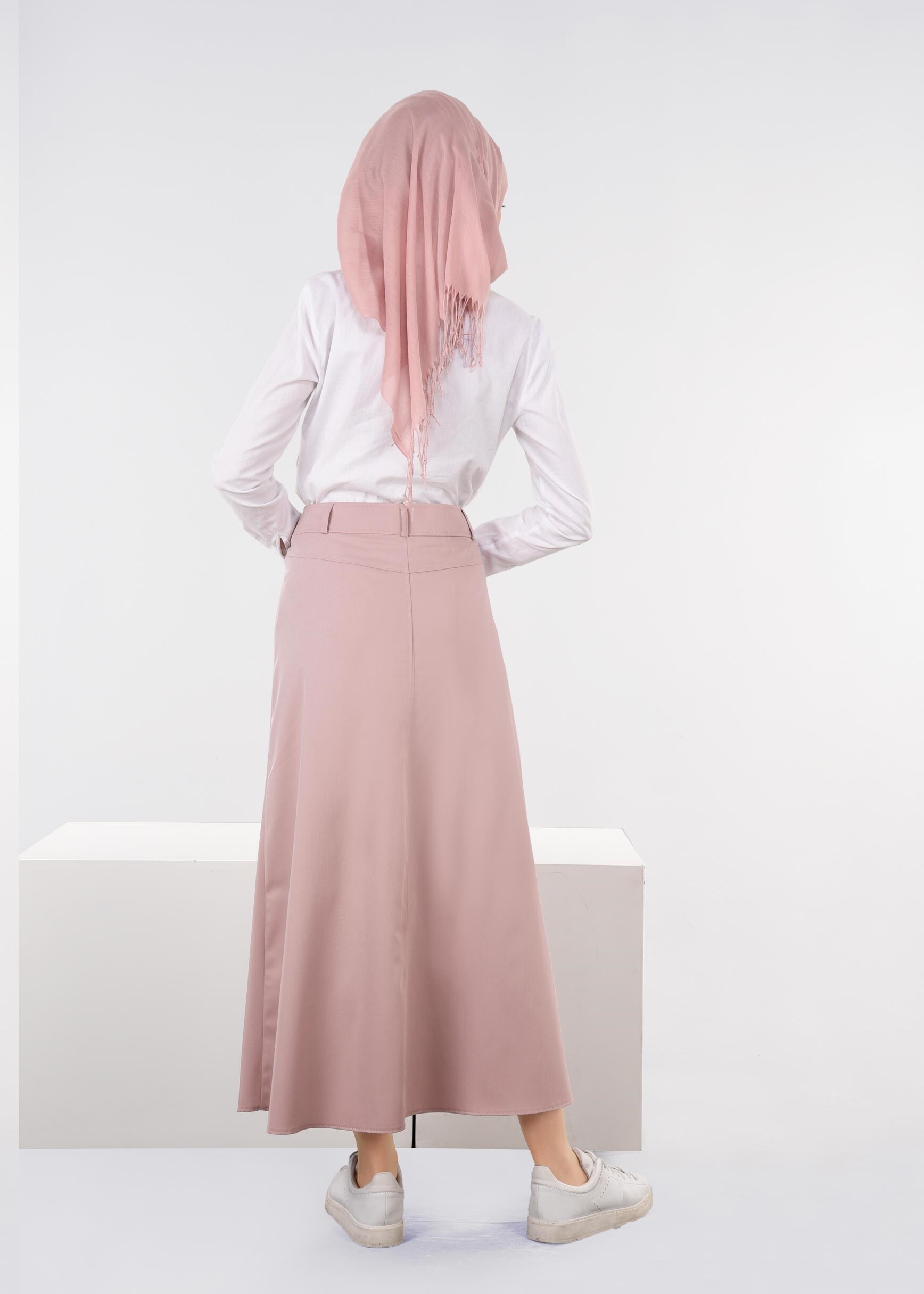 Tesettür giyim PUDRA 6063 MARİT 43498 ETEK 38/46 TEK40