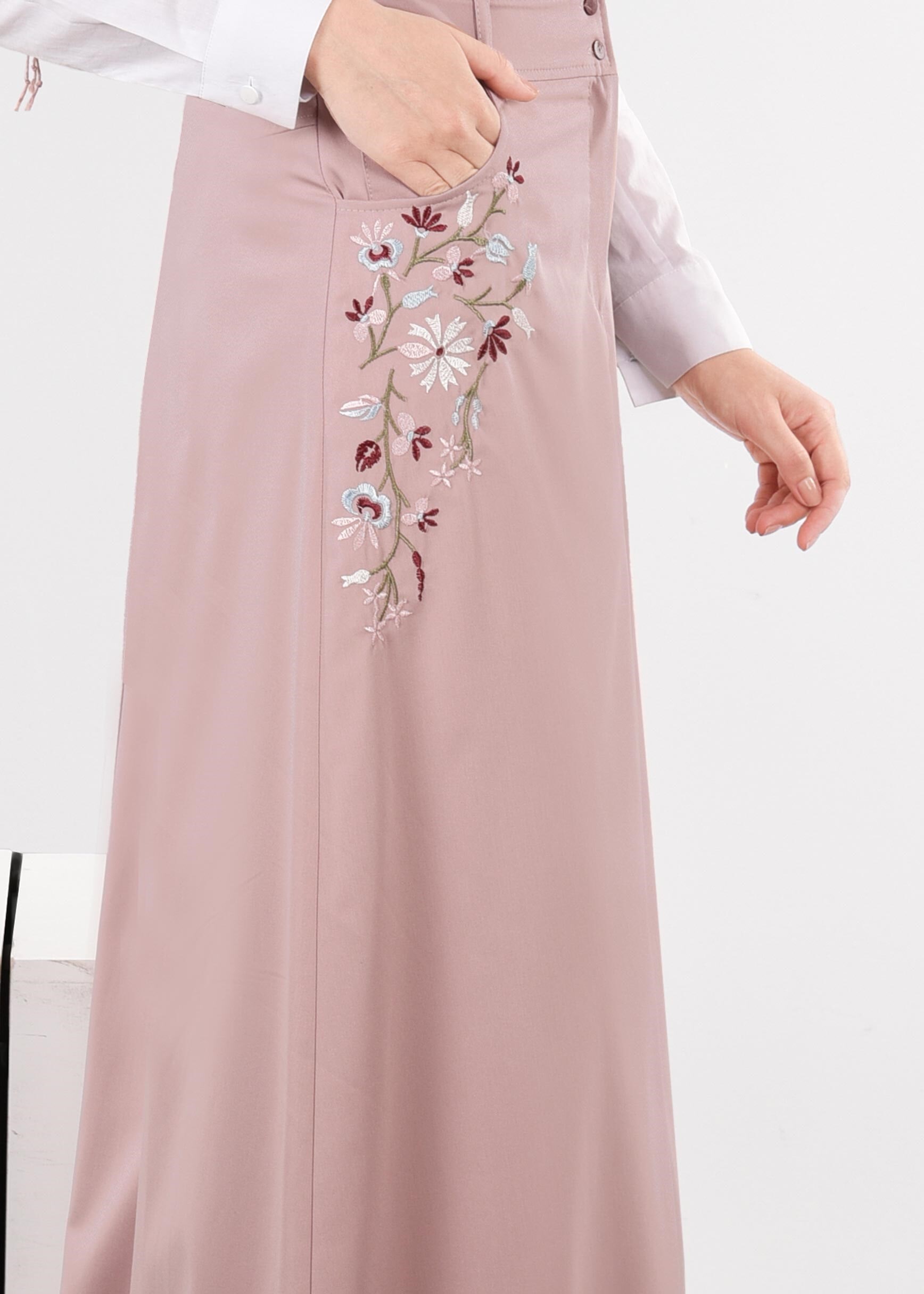 Tesettür giyim PUDRA 6063 MARİT 43498 ETEK 38/46 TEK40