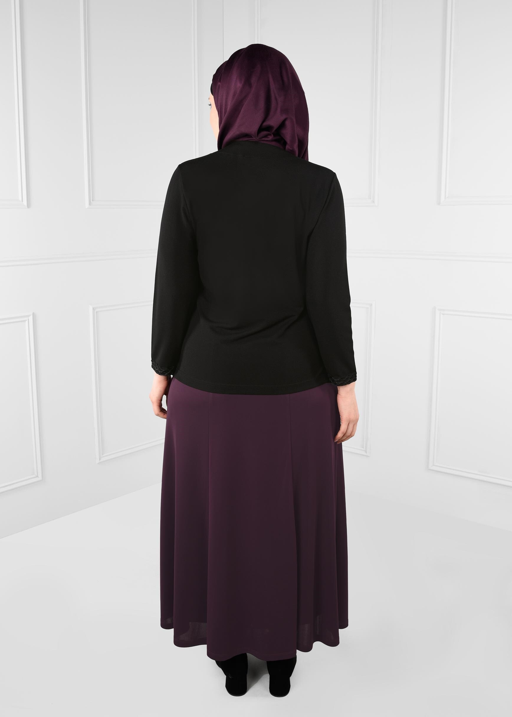 Tesettür giyim MÜRDÜM 6066 ELSA ETEK 44/52 TEK46